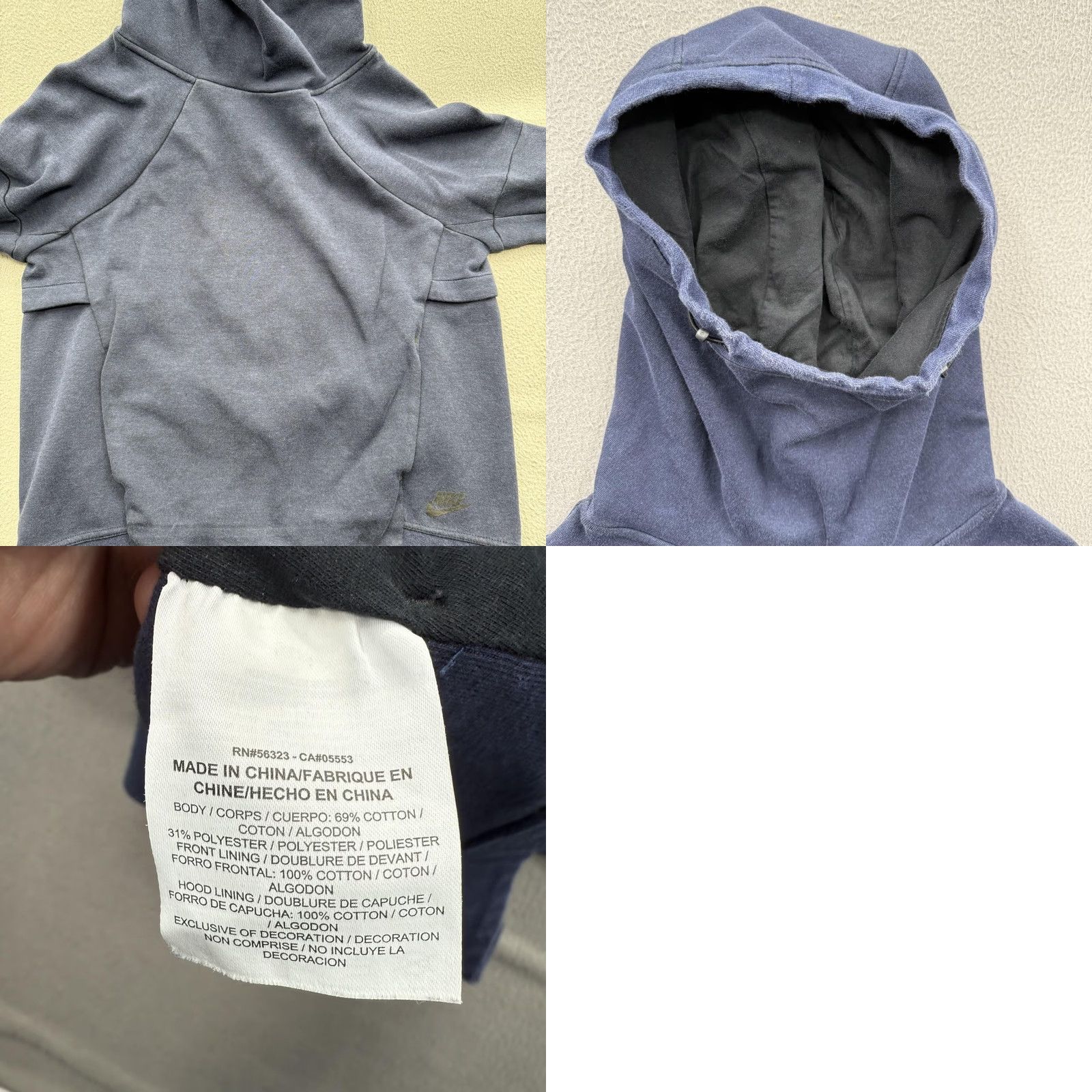 Nike Nike Hoodie Women's M Blue Scuba Hood Sweatshirt Pullover Athletic Training Regular Fit with Hood Pockets Lined Cotton Polyester Size M / US 6-8 / IT 42-44 - 8 Thumbnail