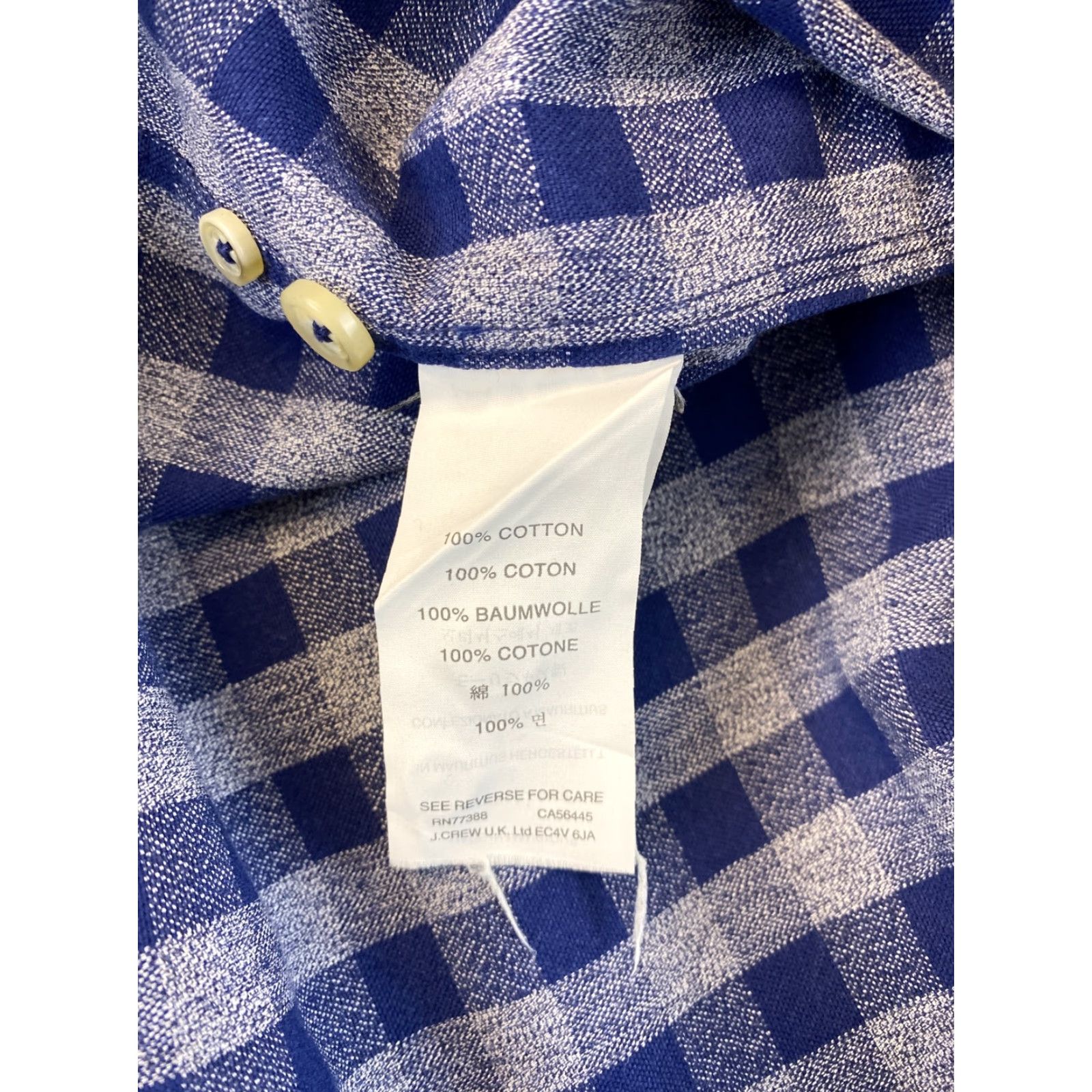 J.Crew J. Crew Slim Check Long Sleeve Dress Shirt Size Large Blue Gray /79-10 Size 42R - 7 Thumbnail