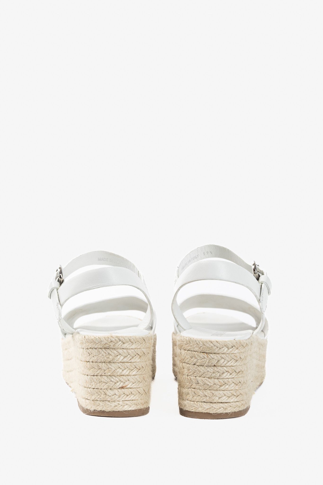 Prada Prada Vitello Montana Leather Espadrille Wedge Sandals Size US 9 / IT 39 - 3 Thumbnail