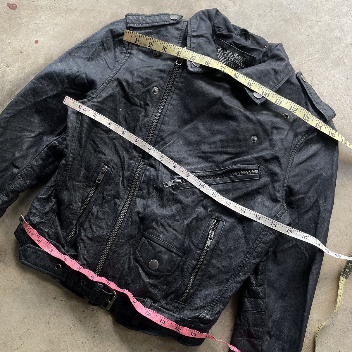 Le Grande Bleu (L.G.B.) Grail🔥 Archive Leather Jacket Asymmetrical Rick Owens Style Size US XS / EU 42 / 0 - 11 Thumbnail