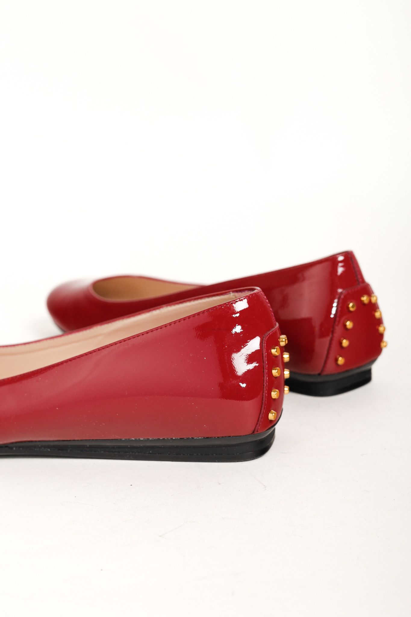 Tod's Tod's Studded Demi Wedge Patent Leather Ballerina Flats Size US 9.5 / IT 39.5 - 7 Thumbnail