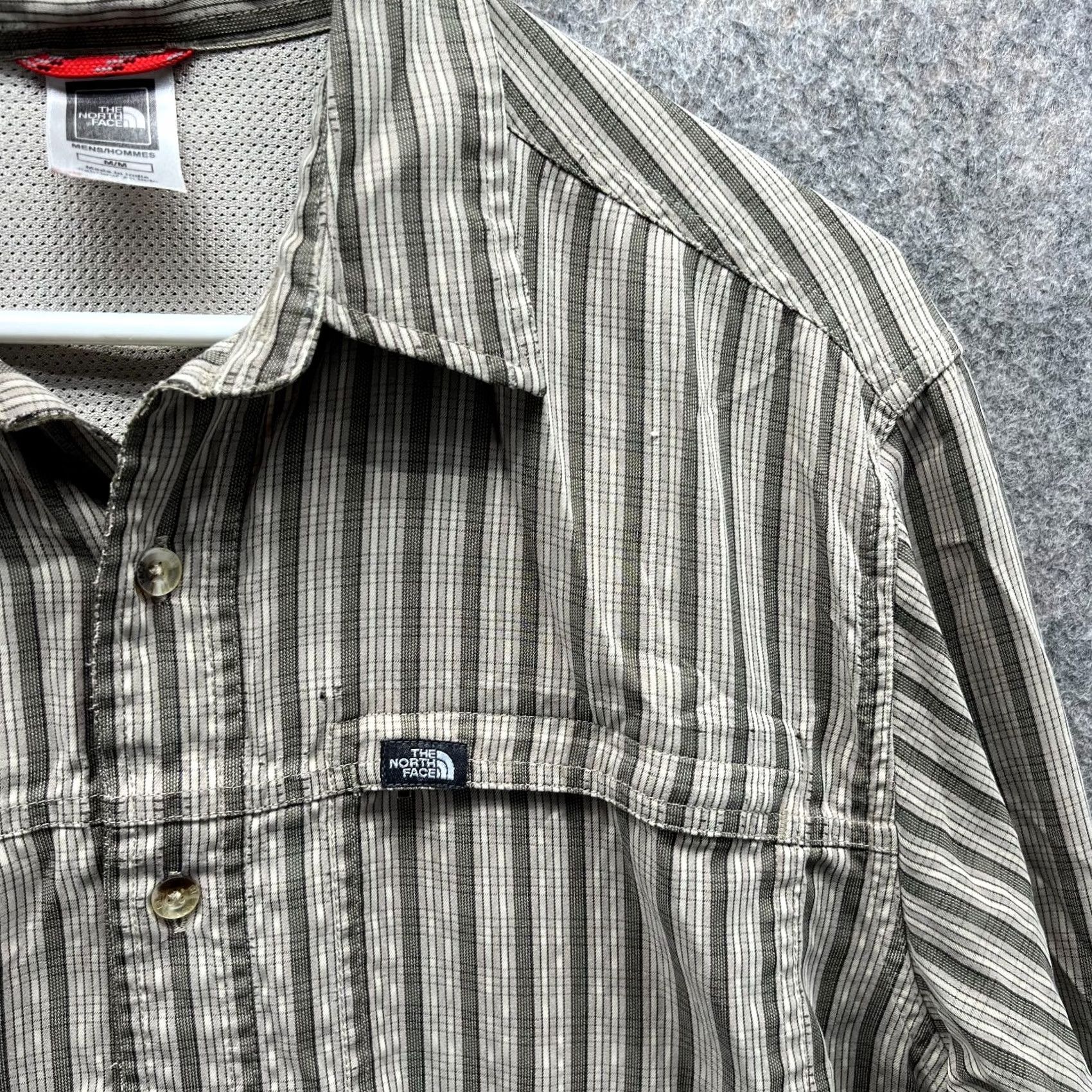 The North Face The North Face Shirt Men M Khaki Button-Down Striped Outdoors Camp Hiking Casual Size US M / EU 48-50 / 2 - 7 Thumbnail