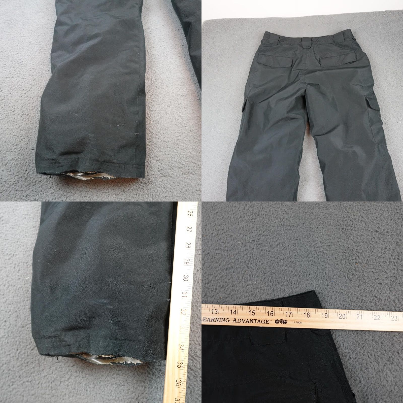 Vintage Grenade Snow Pants Mens XL Black Ski Snowboard Cargo Lined Water Resistant Pants Size US 36 / EU 52 - 8 Thumbnail