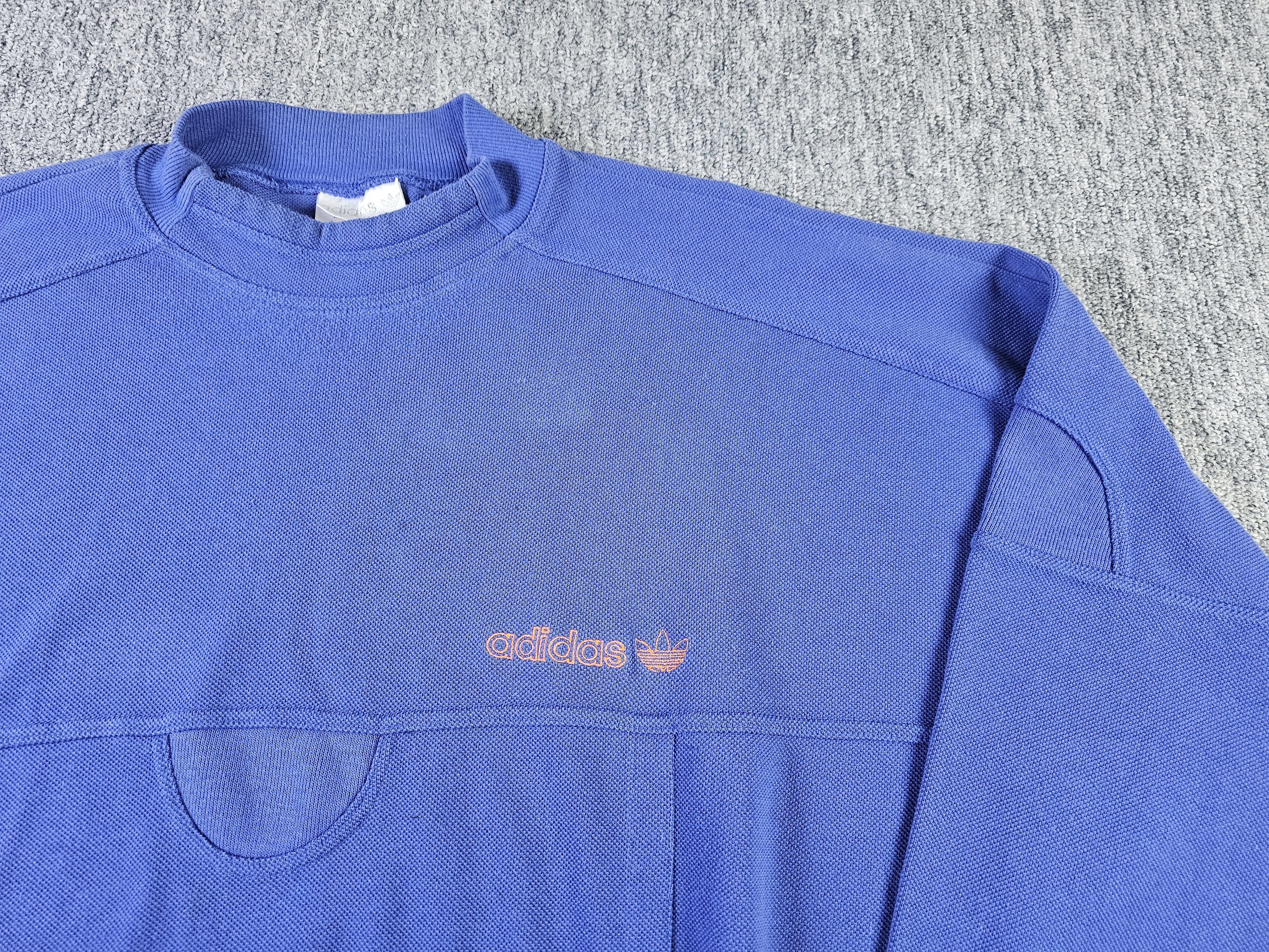 Adidas Vintage 80s Adidas Mock Neck Trefoil Sweatshirt Size US XL / EU 56 / 4 - 6 Thumbnail