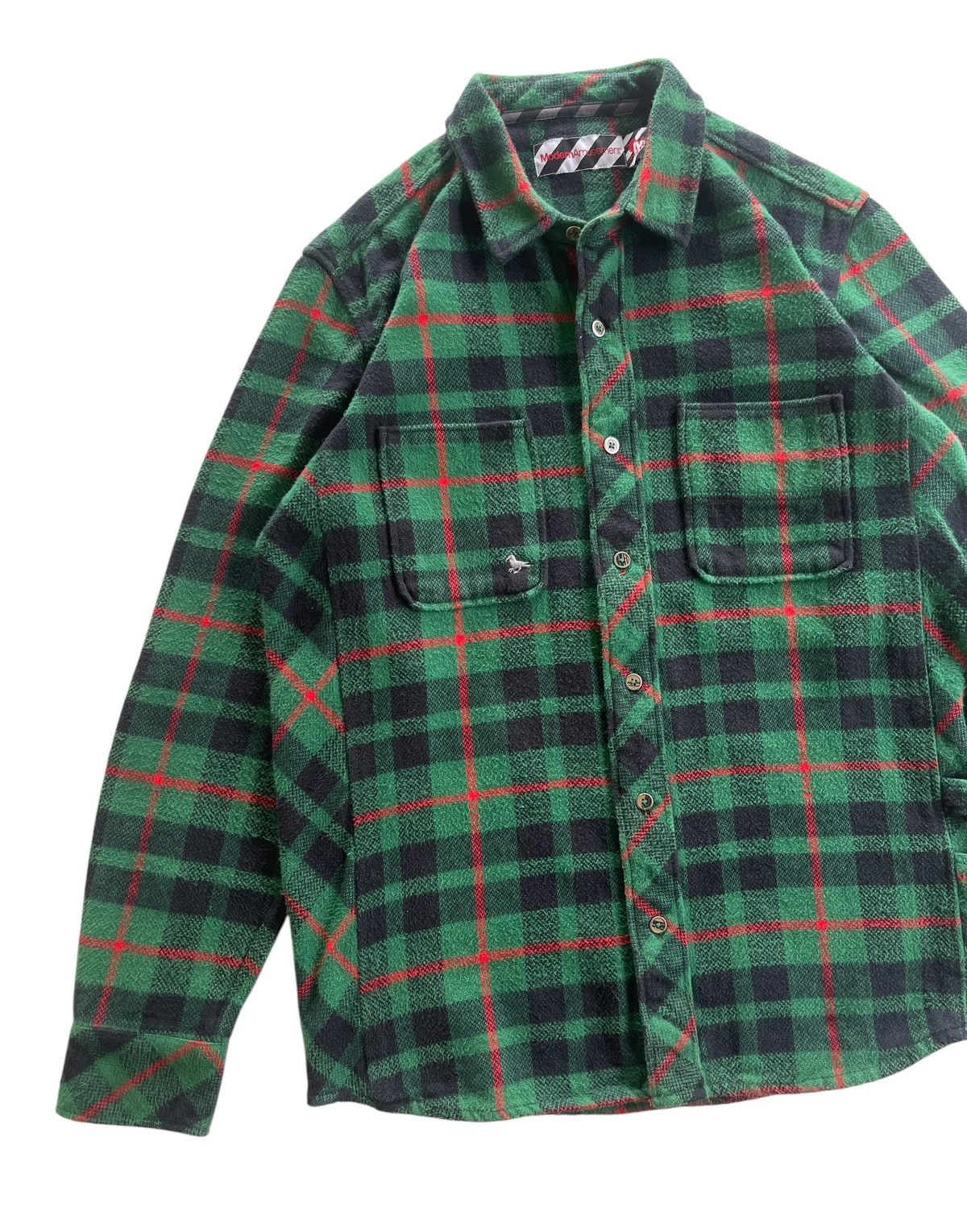 Modern Amusement Green Tartan Flannel Shirt Size US M / EU 48-50 / 2 - 5 Thumbnail
