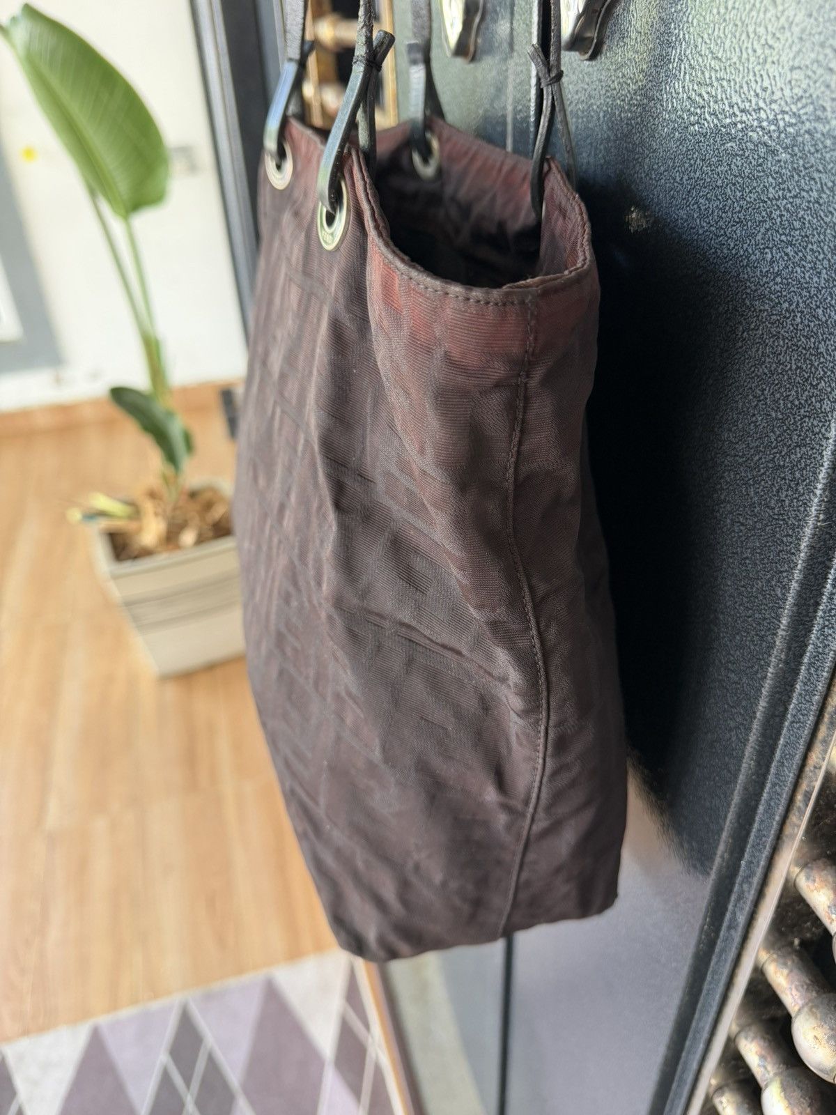 Fendi Authentic Fendi Zucca Monogram Black Tote Bag Size ONE SIZE - 6 Thumbnail