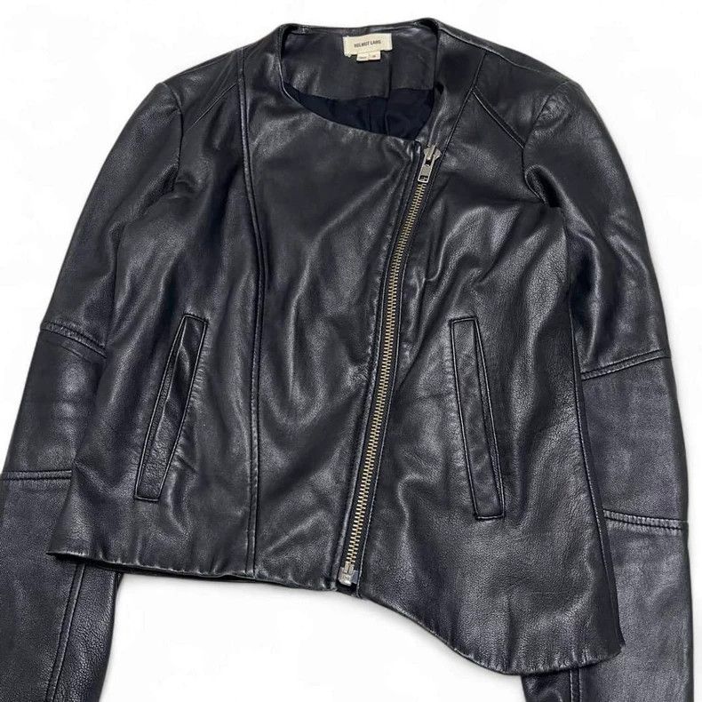 Helmut Lang HELMUT LANG Dark deconstructed leather jacket Size S / US 4 / IT 40 - 2 Thumbnail