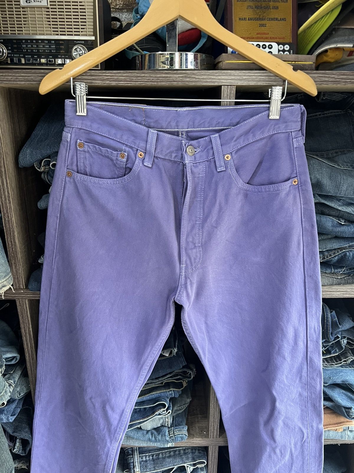 Levi's Vintage Clothing 🔥Rare Vintage Levis 501 Button 553 Denim Size US 31 - 3 Thumbnail