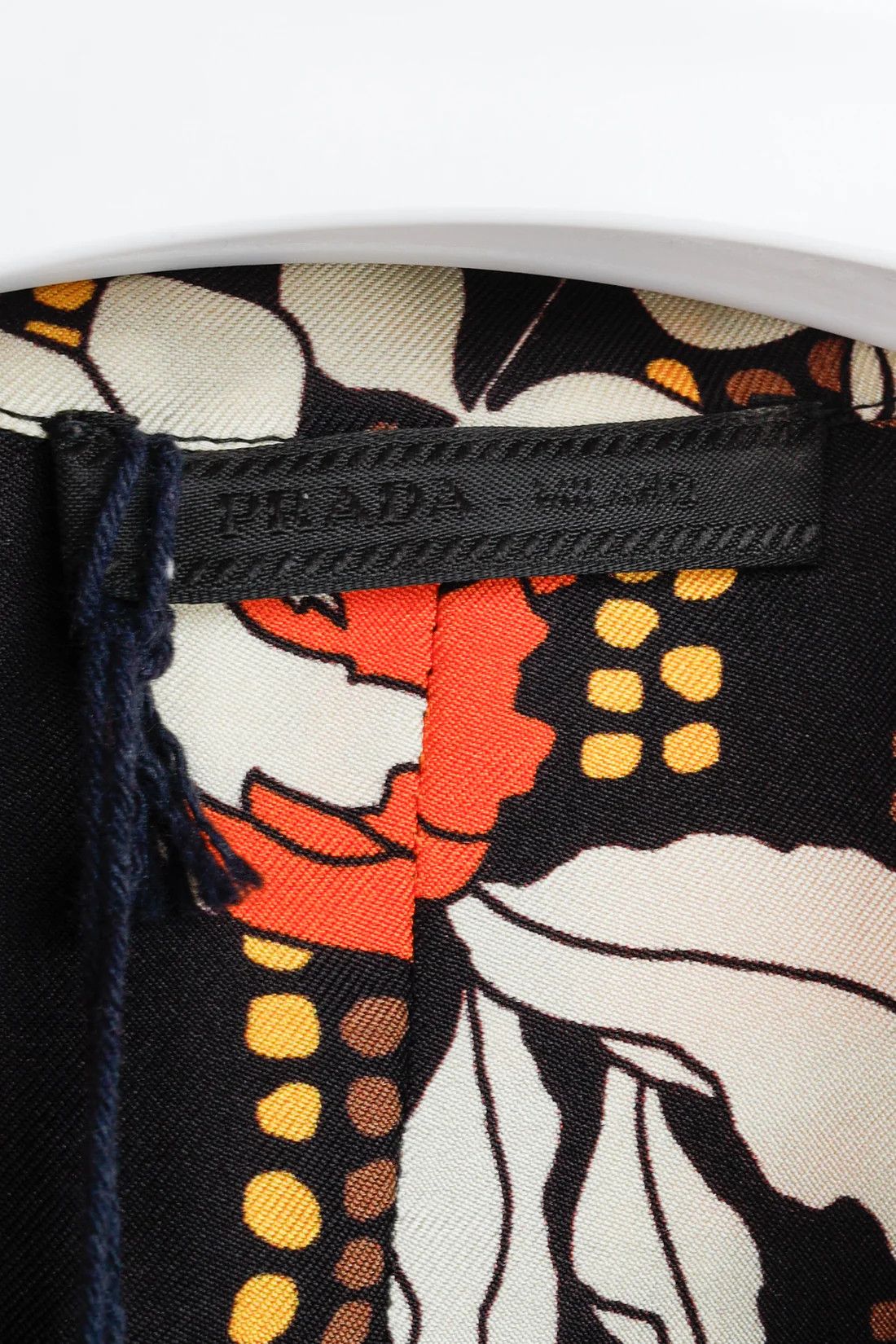 Prada Prada Cruise 2019 Orange Silk Hawaiian Print Bowling Shirt Size US S / EU 44-46 / 1 - 9 Thumbnail