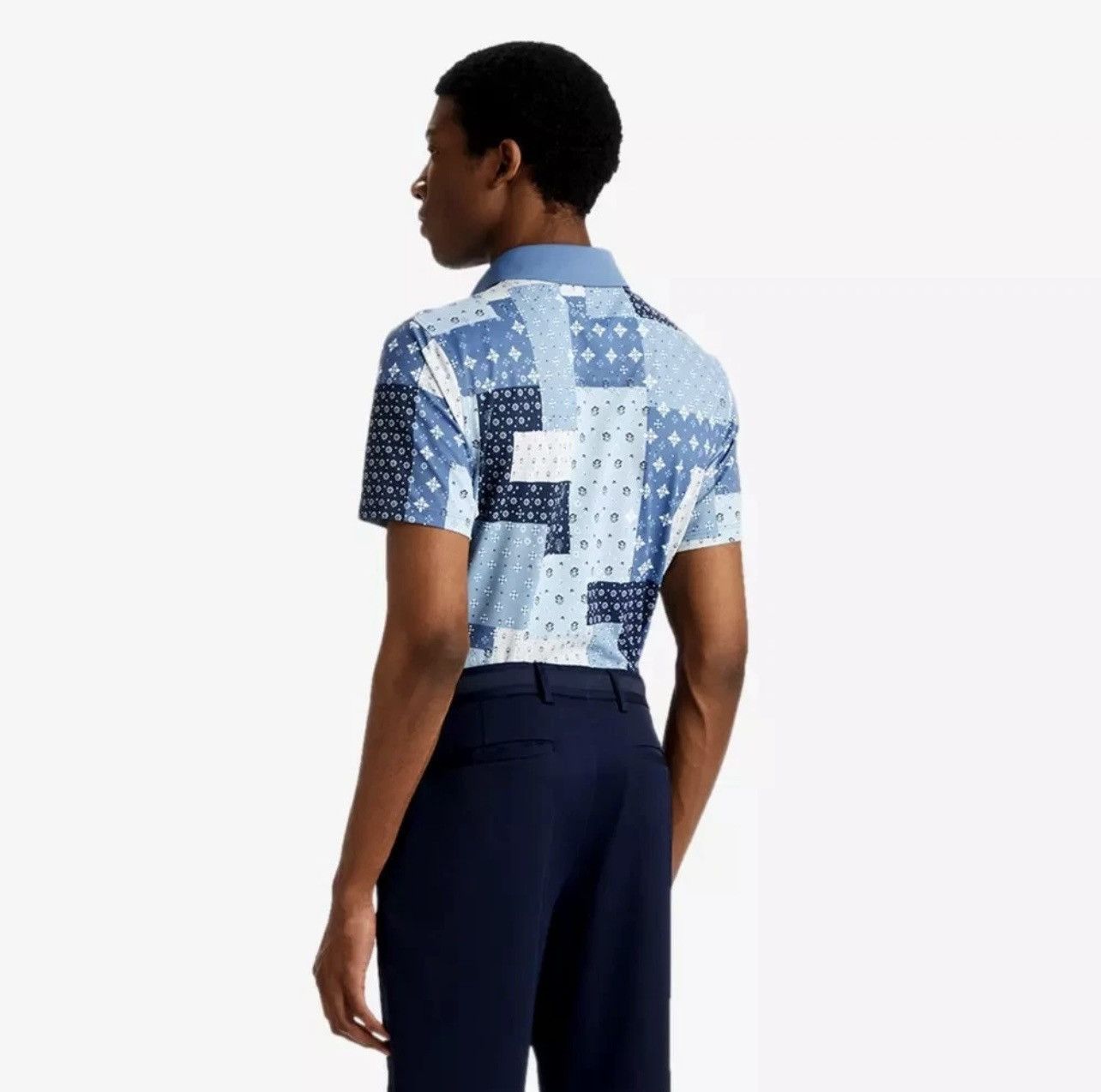 G/FORE G/Fore Boro Patch Tech Pique Golf Polo Floral Slate Size US S / EU 44-46 / 1 - 3 Thumbnail