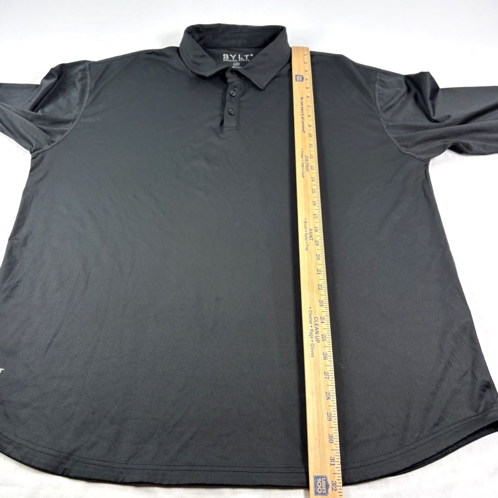 Vintage BYLT Polo Shirt Mens 2XL Black Drop Cut Long Sleeve Performance Golf Stretch Shirt Size US XXL / EU 58 / 5 - 5 Thumbnail