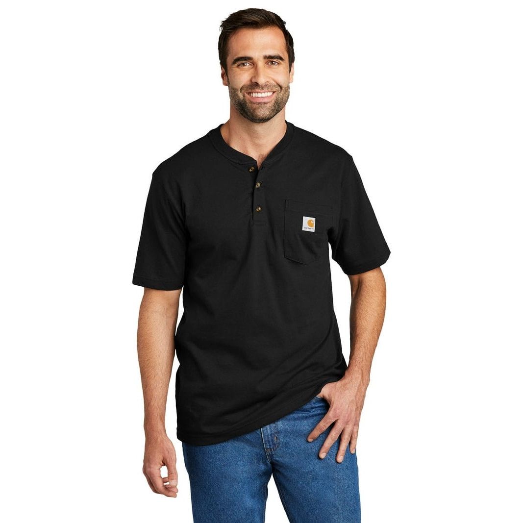 Carhartt Carhartt Men's 4X Black Heavyweight Baggy Henley Shirt Size US XXL / EU 58 / 5 - 3 Thumbnail