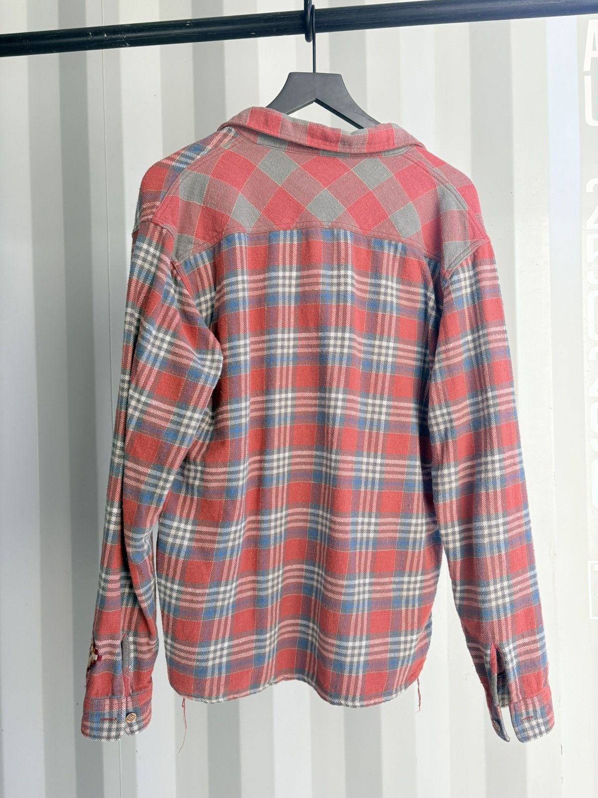 Vintage 50/50 Pattern Flannel Shirt Faded Distressed Size US L / EU 52-54 / 3 - 4 Thumbnail