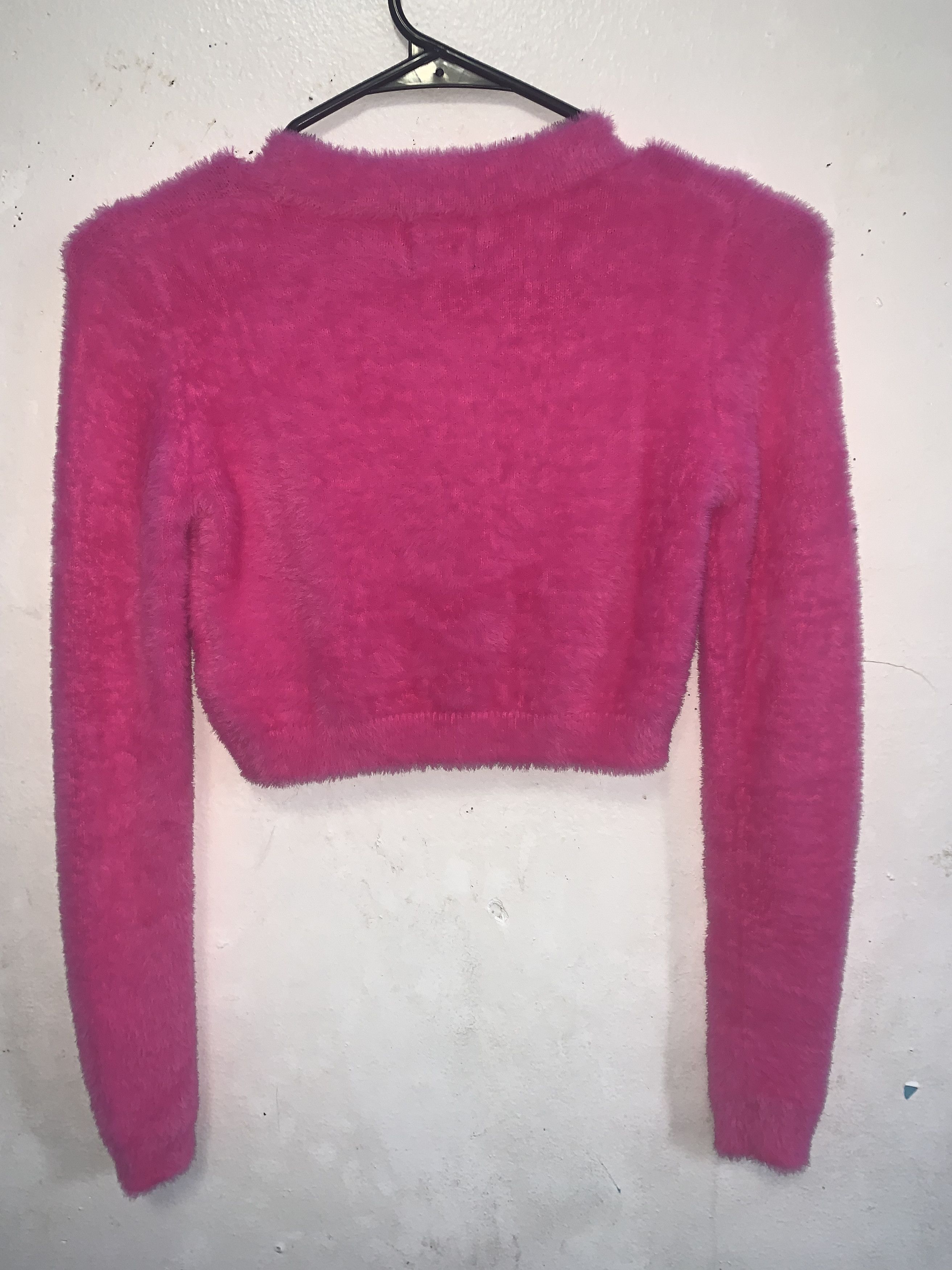 Other KATIEJ Furry Long Sleeve Crop Top ⊛ PINK ⊛ New Size S / US 4 / IT 40 - 5 Thumbnail