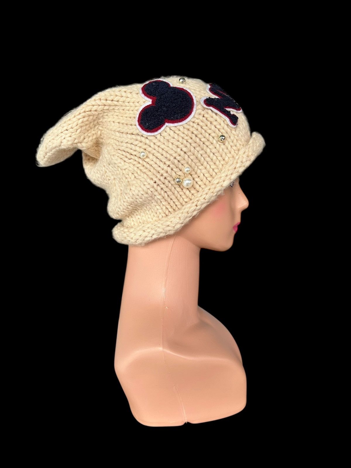 Japanese Brand × Kapital × Vintage NY MICKEY Crochet Knitted Handmade Hairy Beanie Hats Size ONE SIZE - 2 Thumbnail