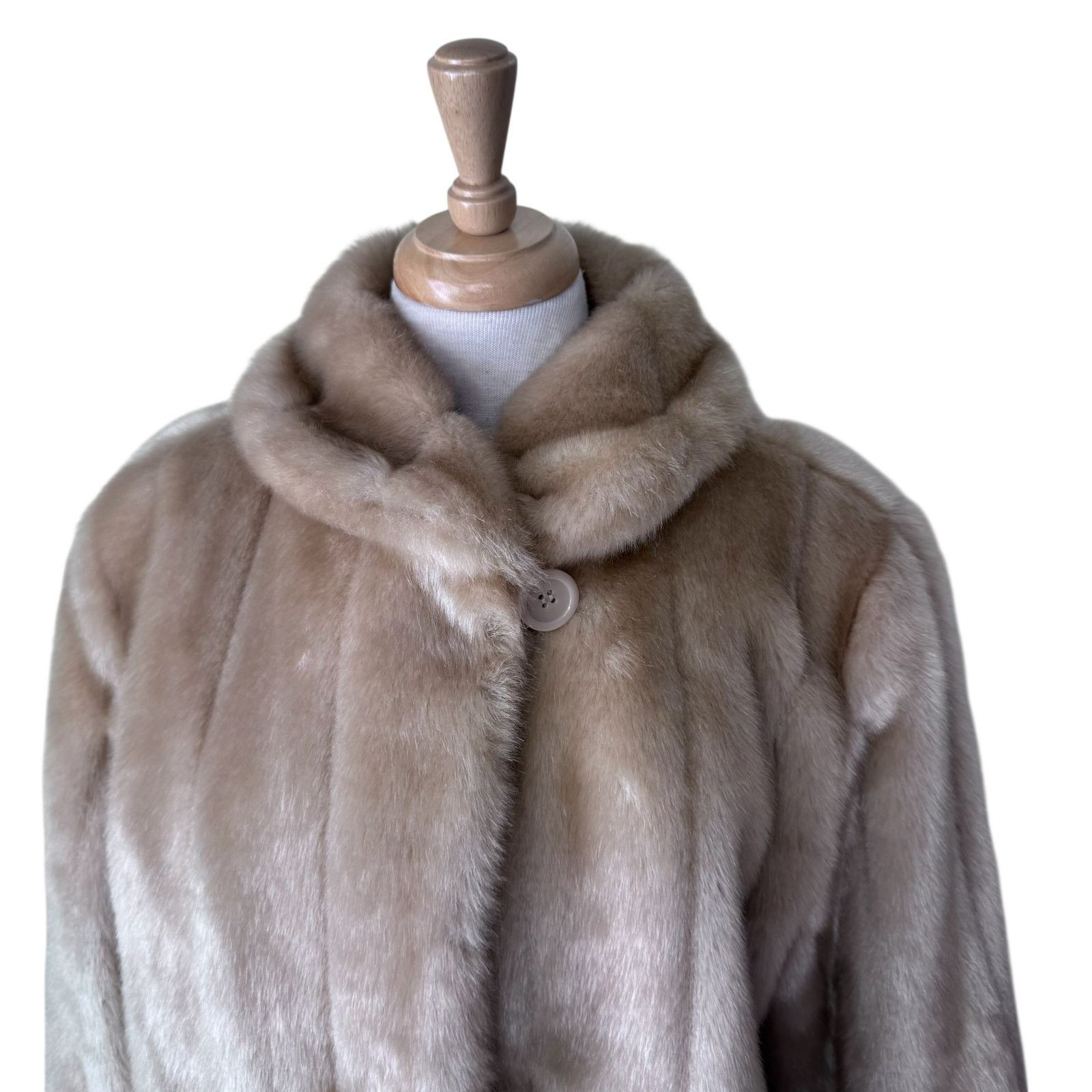 Other DENNIS BASSO Scandi Girl Faux Fur Coat Tan Size Large Size L / US 10 / IT 46 - 5 Thumbnail