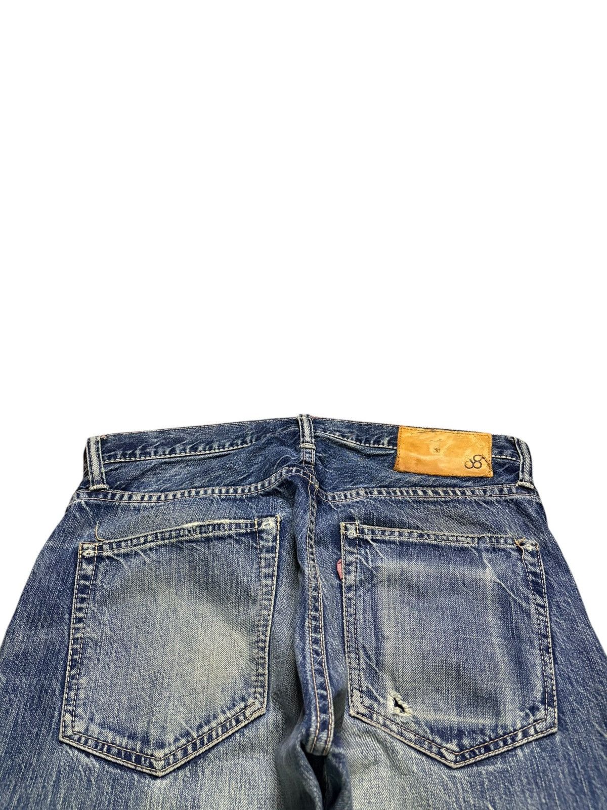 Johnbull Vintage Johnbull Selvedge Mud Wash Distress Baggy Jeans Size US 32 / EU 48 - 8 Thumbnail