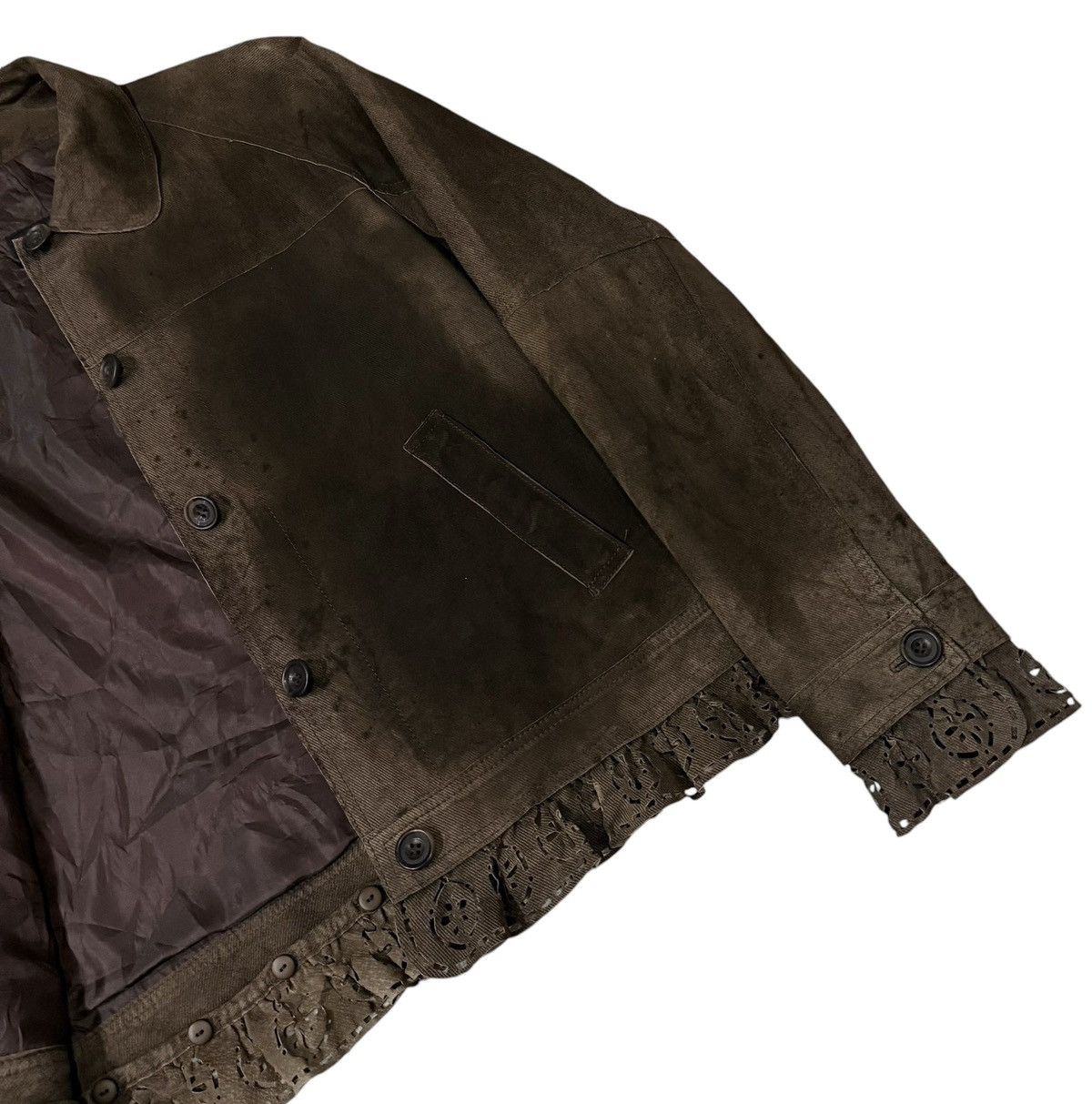Romeo Gigli Vintage Romeo Gigli Fringe Layered Pigskin Leather Jacket Size S / US 4 / IT 40 - 20 Thumbnail