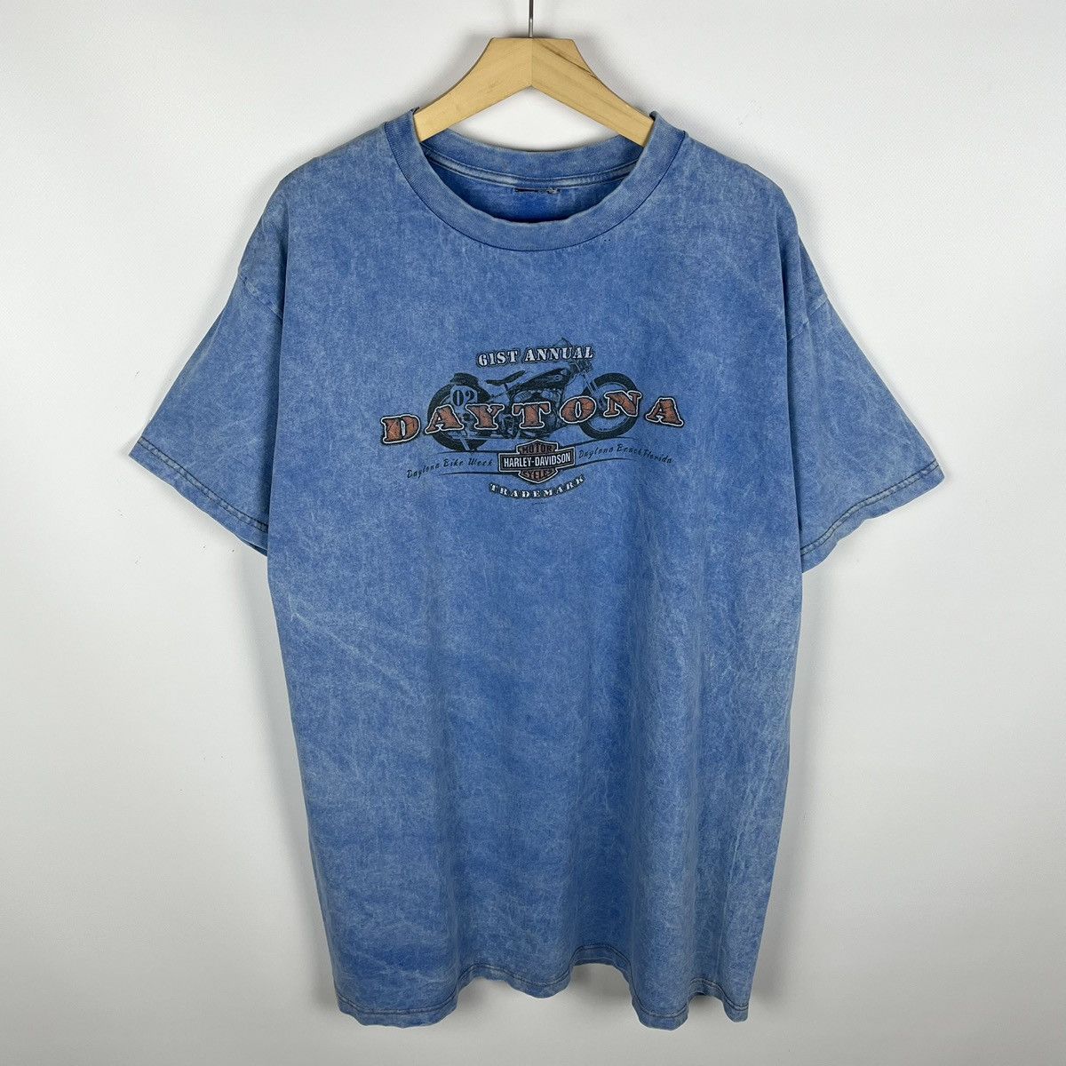 Harley Davidson Vintage Harley Davidson Daytona biker washed rare tee 2001 Size US XL / EU 56 / 4 - 10 Thumbnail