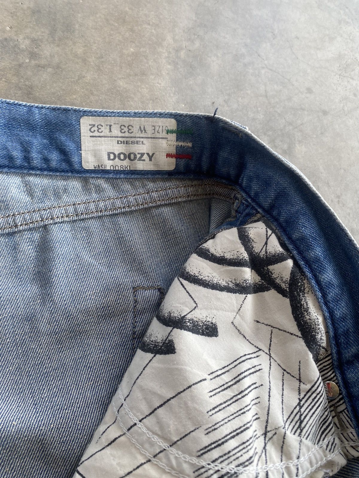 Diesel Flare Jeans Diesel Distressed Denim Low Rise Baggy Jeans Size US 35 - 15 Thumbnail