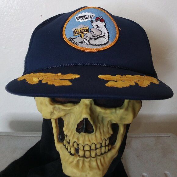 Vintage DS Vintage Alaska Polar Bear Patch Eggs Trucker Hat Size ONE SIZE - 1 Thumbnail