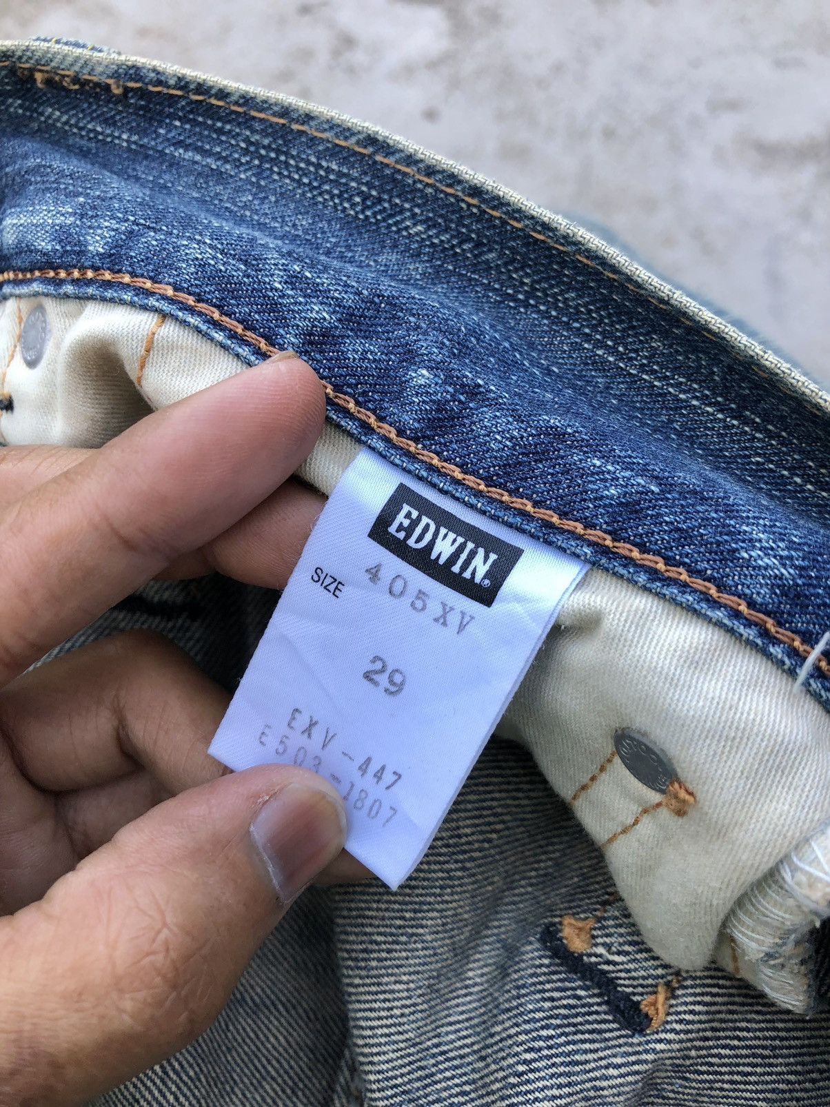 Edwin WIDE LEG⚡️⚡️EDWIN WASHED BLUE DISTRESSED DENIM Size US 31 - 4 Thumbnail
