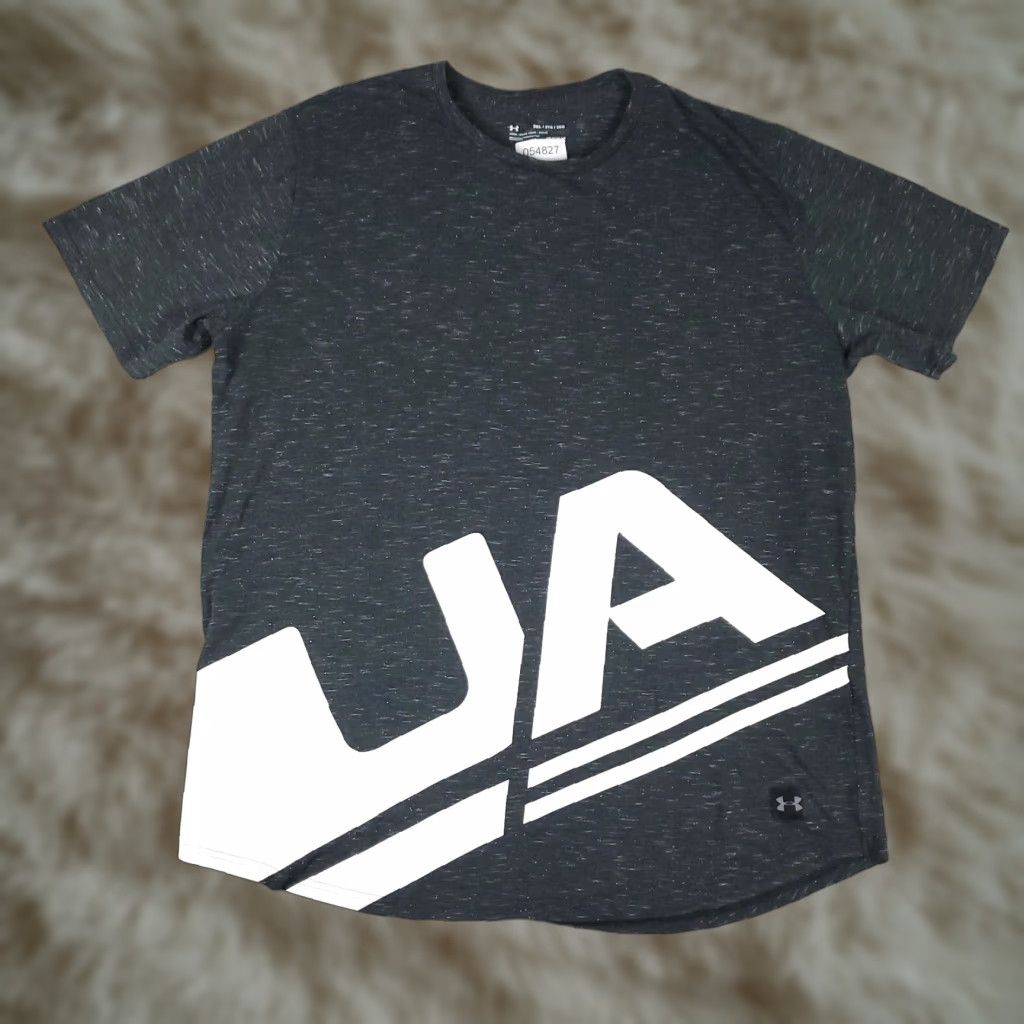 Under Armour Under Armour T-Shirt Mens 2XL Gray Short Sleeve Crew Neck Regular Cotton Blend Logo Sports Casual Fall Winter Summer Spring Modern 90s Mens Size US XXL / EU 58 / 5 - 1 Thumbnail