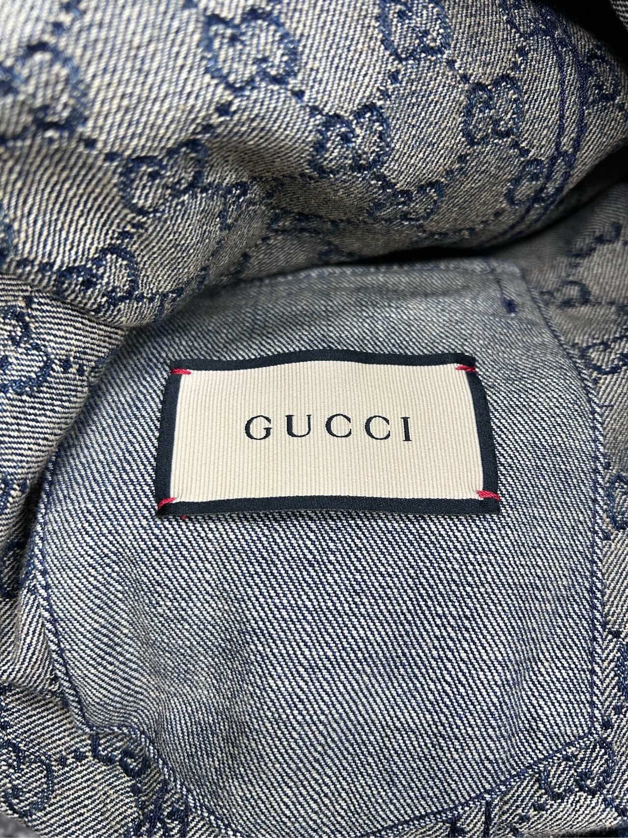 Gucci Gucci Full-print old-fashioned denim jacket 2501-Nextarrow Size US XL / EU 56 / 4 - 4 Thumbnail