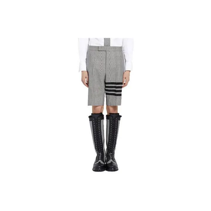 Thom Browne Thom Browne Wool Shorts in Black and White -2507 Size US 26 / EU 42 - 1 Thumbnail