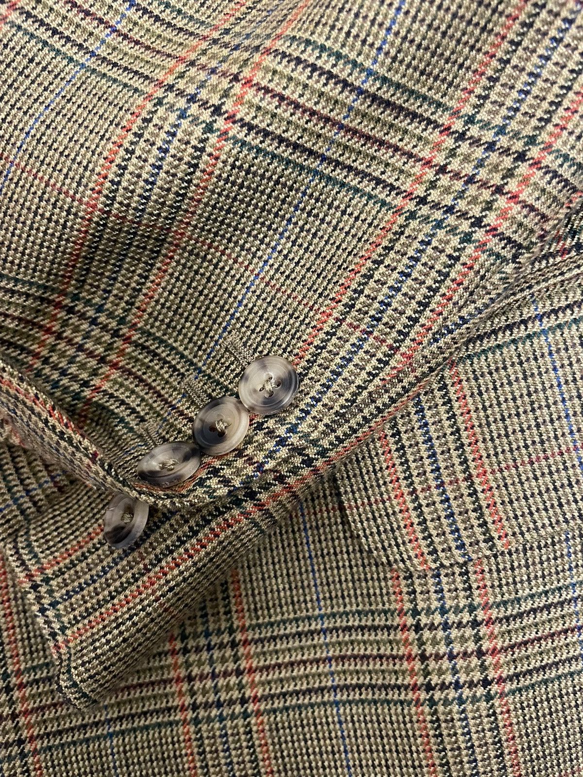 Alfred Dunhill Check Print Cashmere Jacket Size 42L - 9 Thumbnail