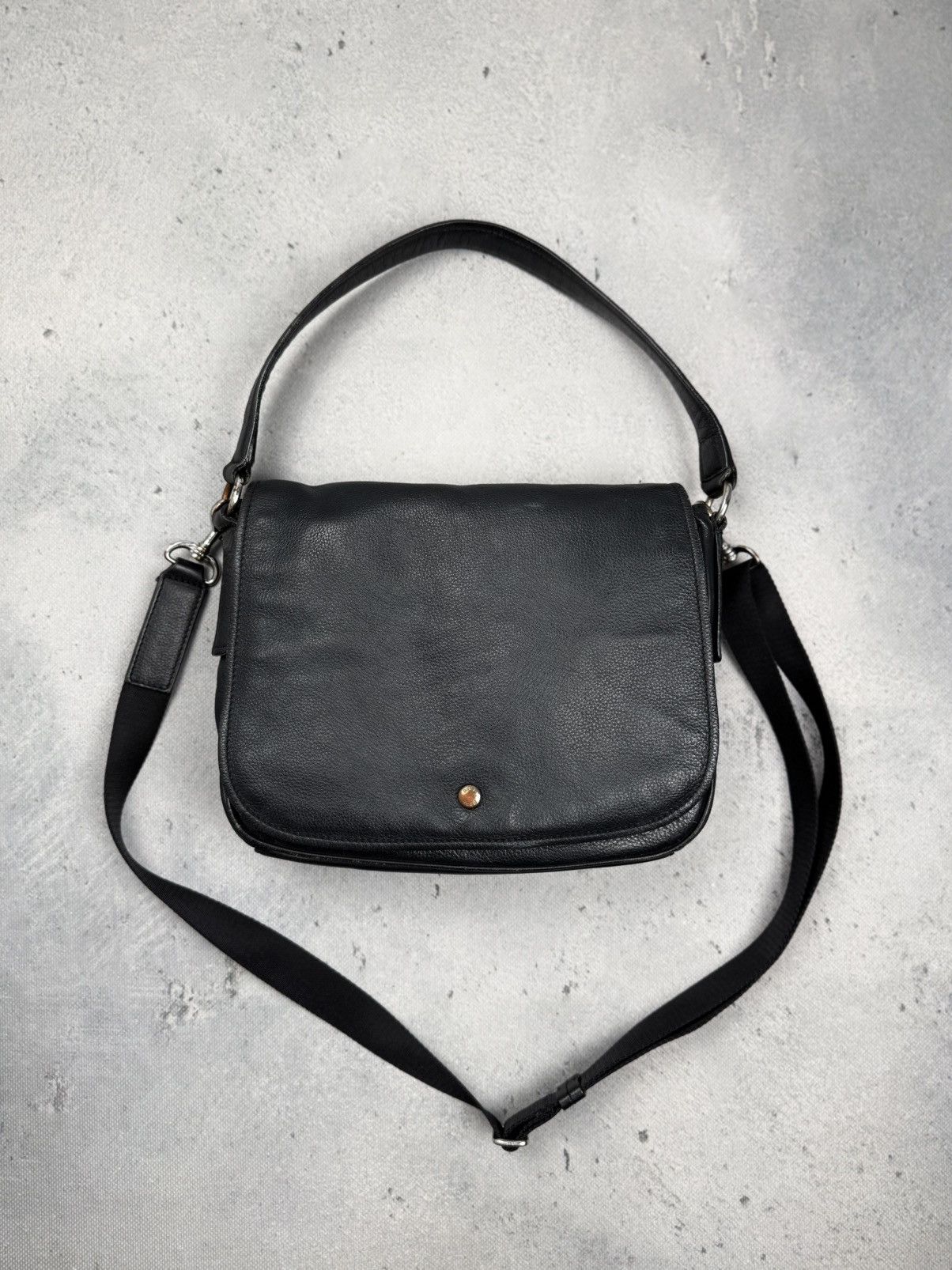 BREE VTG Bree Black Leather Shoulder Bag Crossbody Germany Design Size ONE SIZE - 15 Thumbnail