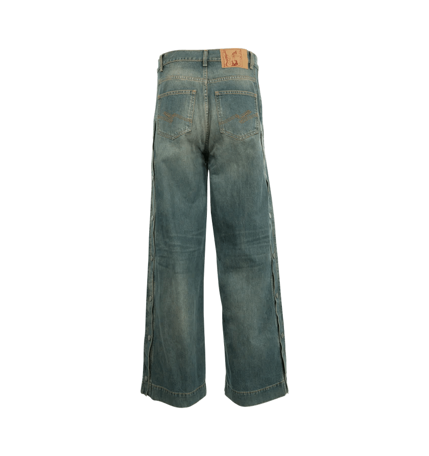 Martine Rose o1h1sh11224 Sports Jeans in Blue Dirty Yellow Size US 32 / EU 48 - 2 Thumbnail