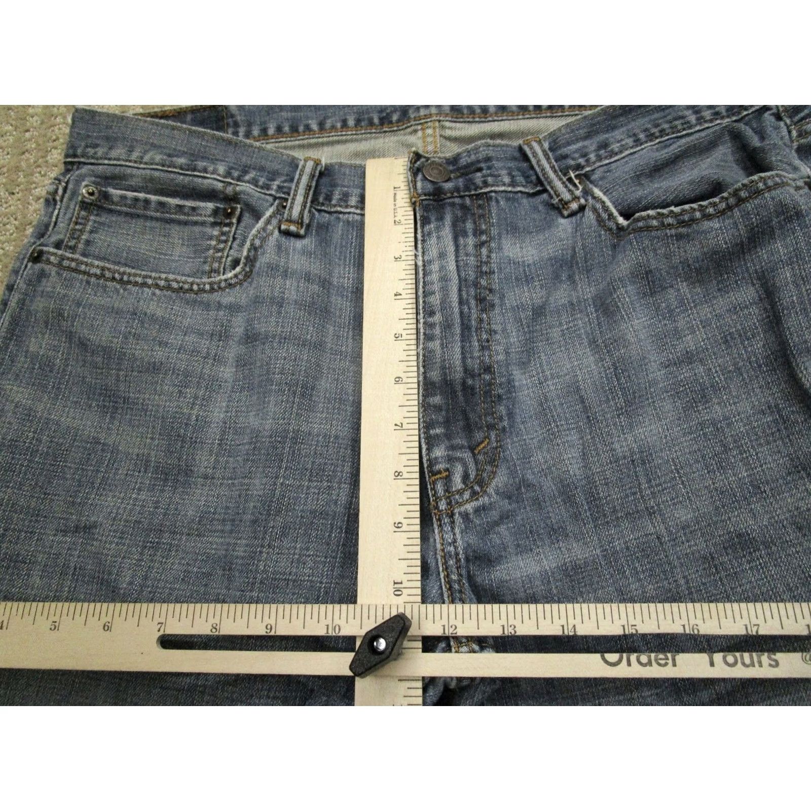 Levi's Levi's 559 Jeans Men 36x34 Relaxed Straight Leg Distressed Light Wash Denim Jeans Regular Blue Size US 36 / EU 52 - 7 Thumbnail