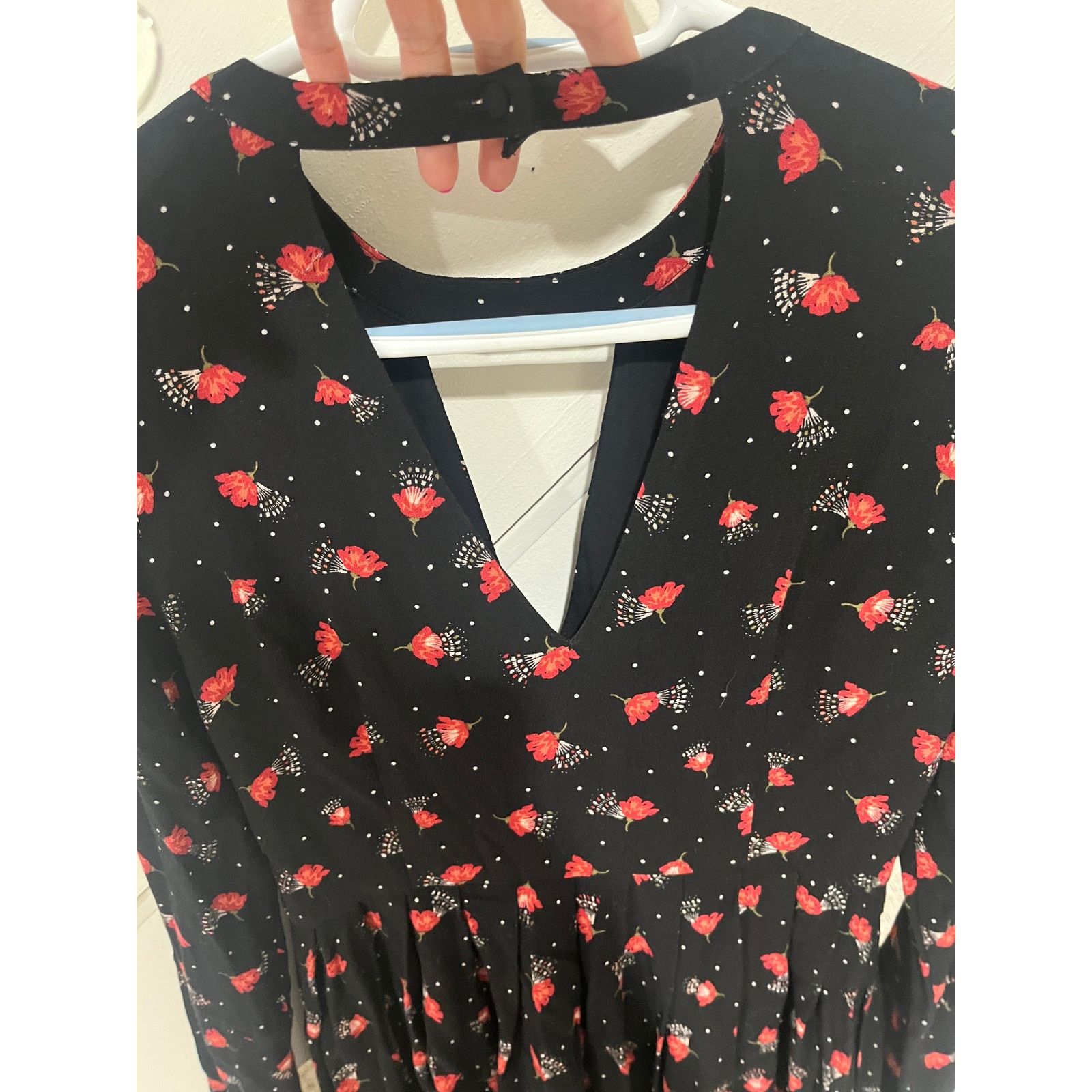 Free People Free People Red Black Floral Tegan Mini Dress Y2K Size 2 Size XS / US 0-2 / IT 36-38 - 8 Thumbnail