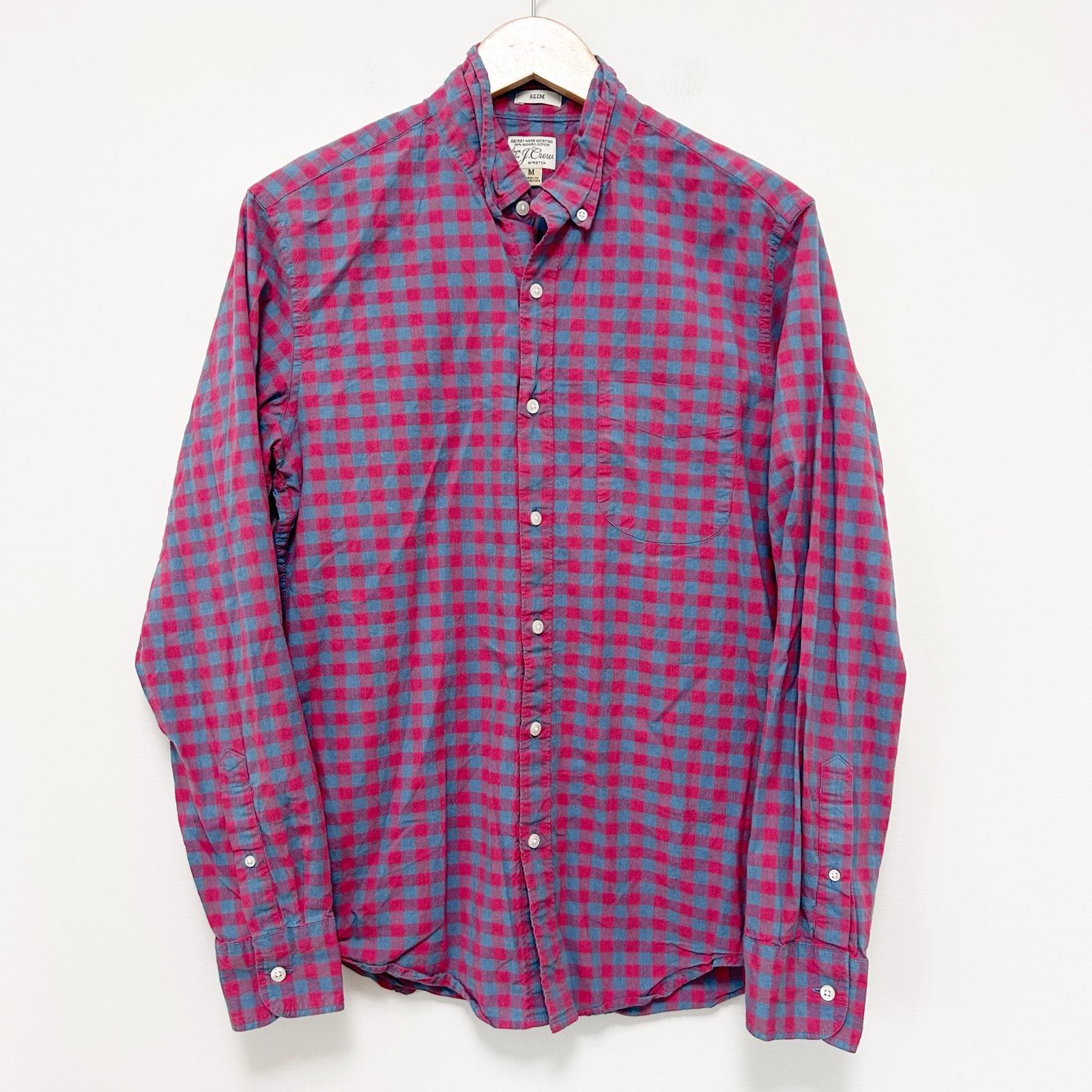 J.Crew J. Crew Plaid Organic Cotton Long Sleeve Button Down Sz M Size US M / EU 48-50 / 2 - 2 Thumbnail