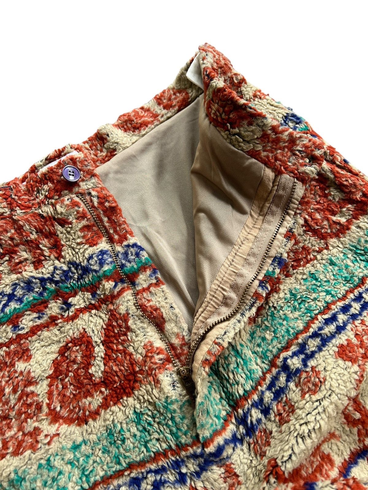 Ne-Net Ne-Net Animal Motif Aztec Boa Fleece Shorts Size US 31 - 9 Thumbnail