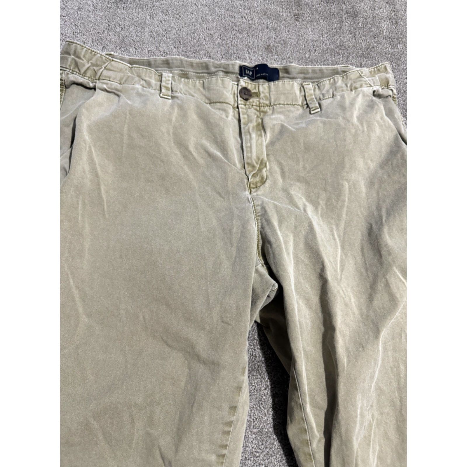 Gap Gap Plus Size 14 Chino Pants Light Tan Cotton Stretch Womens Size 36" / US 14 / IT 50 - 2 Thumbnail