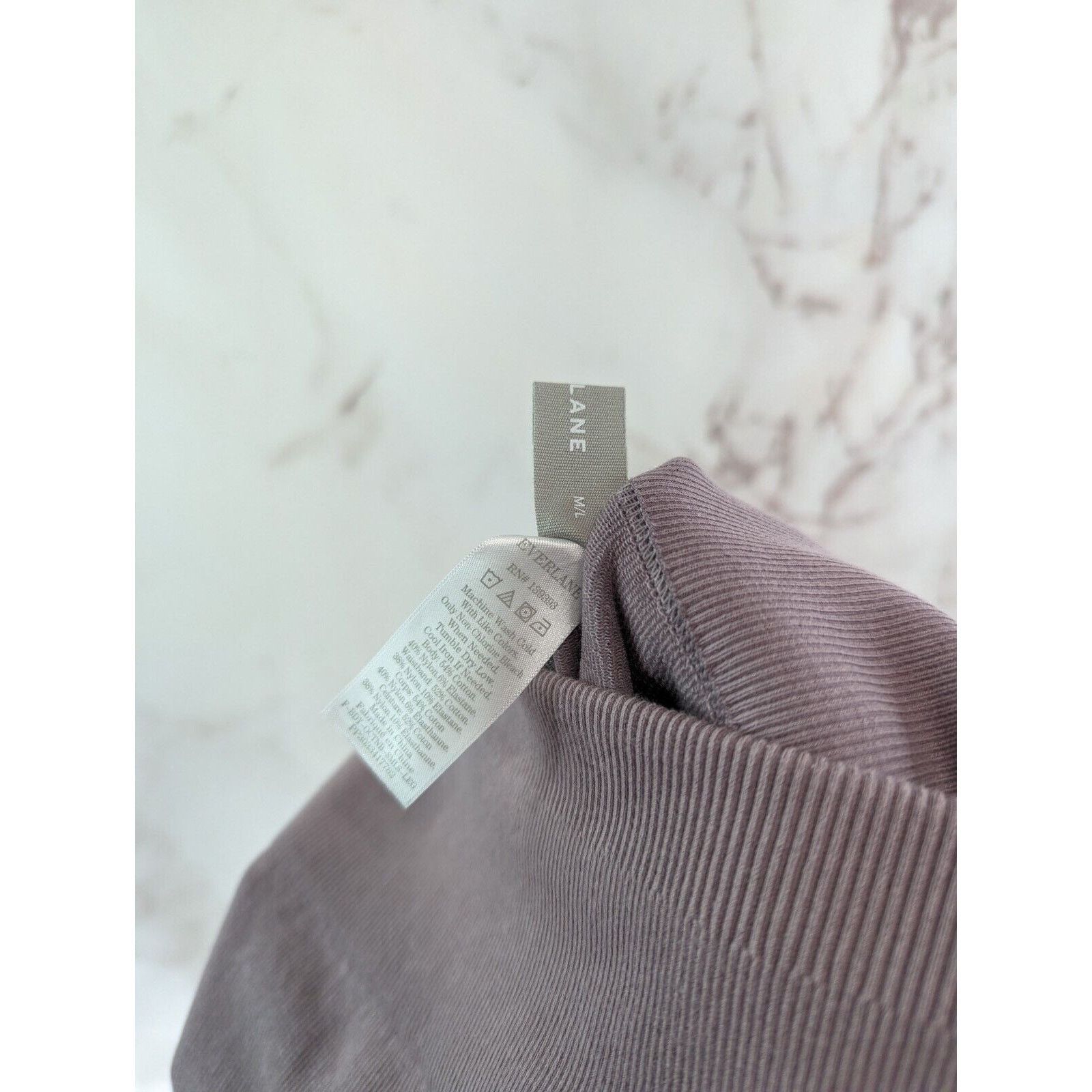 Everlane Everlane Leggings M L Purple Seamless Rib Full High Rise Size 30" / US 8 / IT 44 - 4 Thumbnail