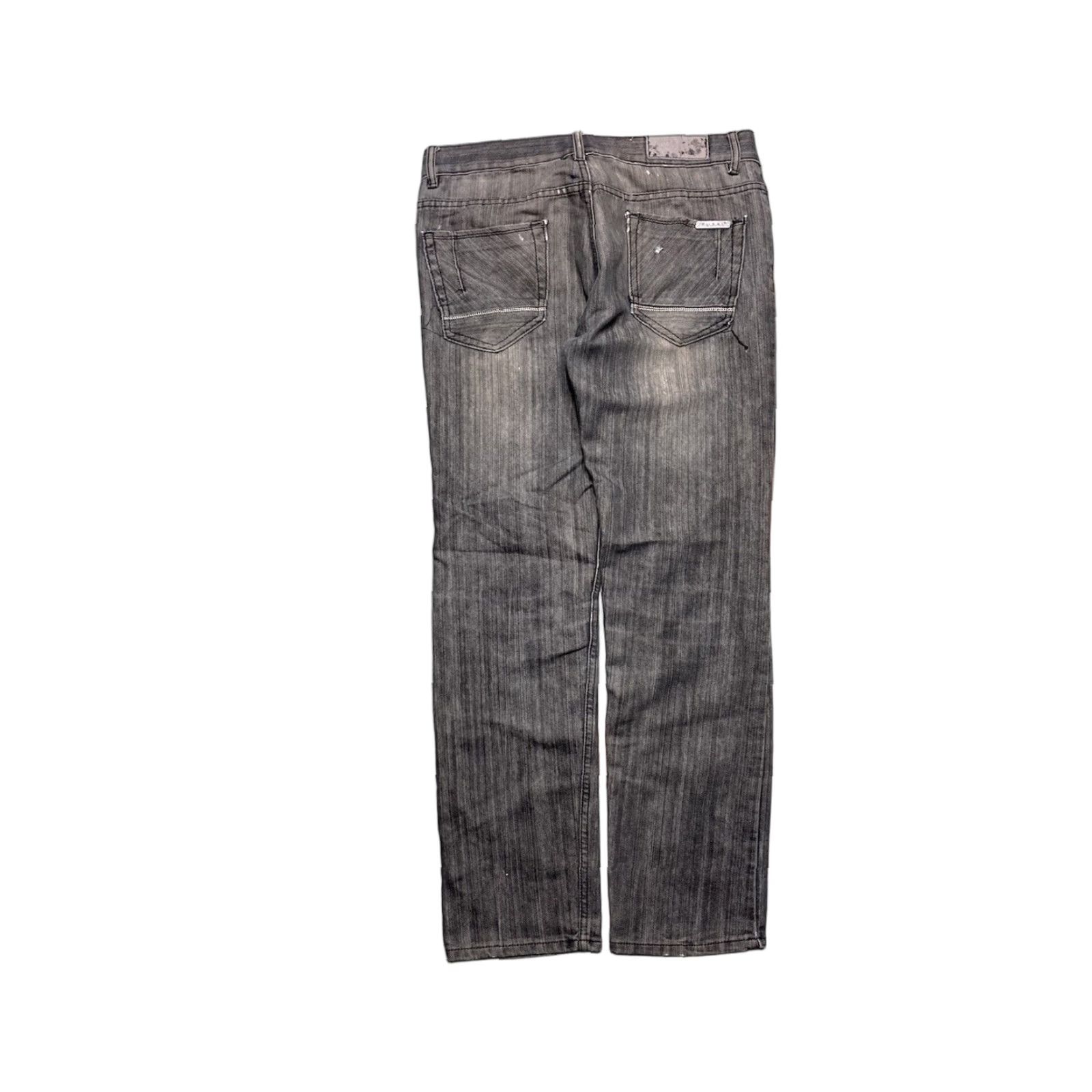 Vintage VINTAGE Fusai Jeans Baggy Embroidered Black Grunge Cybergoth Skater 34x31 Men Size US 34 / EU 50 - 1 Thumbnail