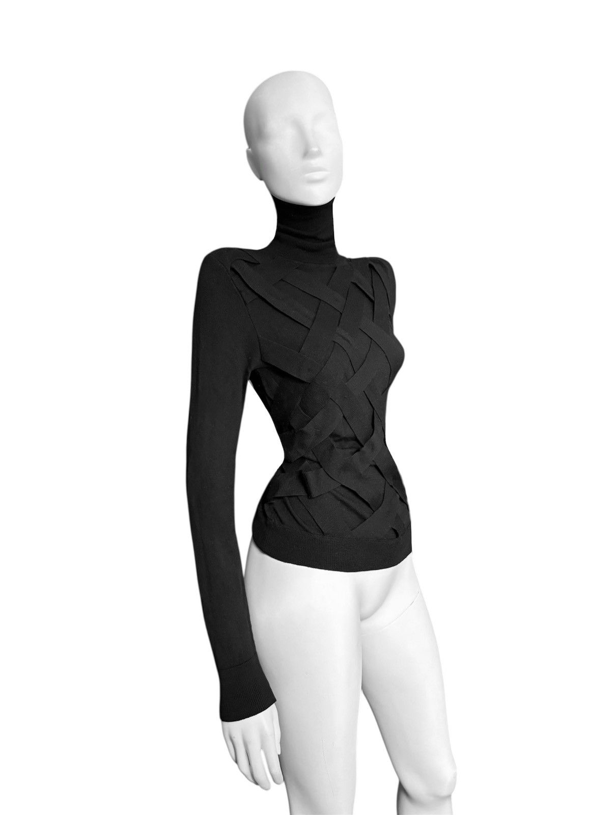 Roberto Cavalli Runway Roberto Cavalli wool Blouse with of deconstruction Size M / US 6-8 / IT 42-44 - 2 Thumbnail