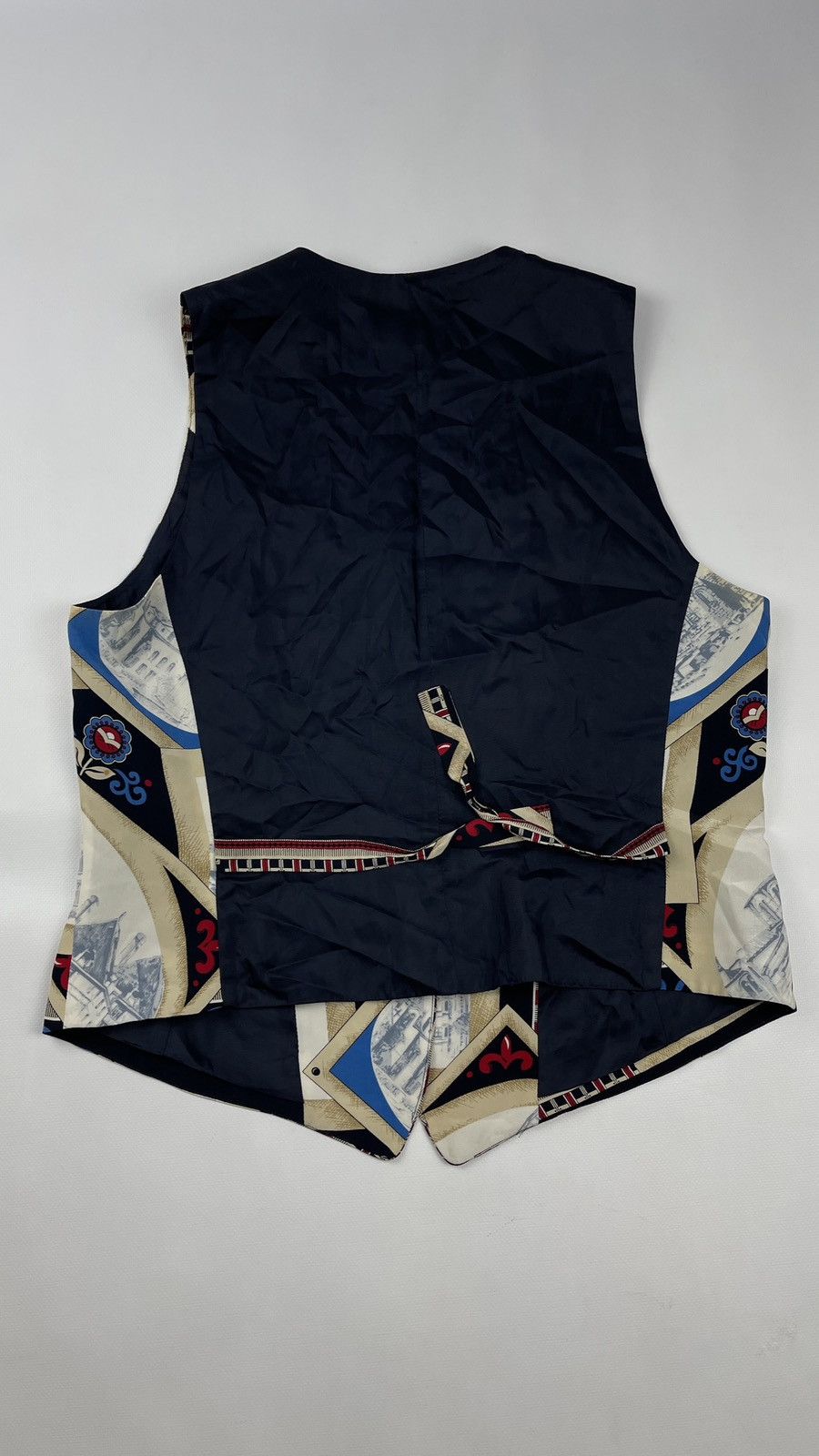 Designer × Vintage Vtg Laurel Silk Printed Waistcoat Vest Size L / US 10 / IT 46 - 3 Thumbnail