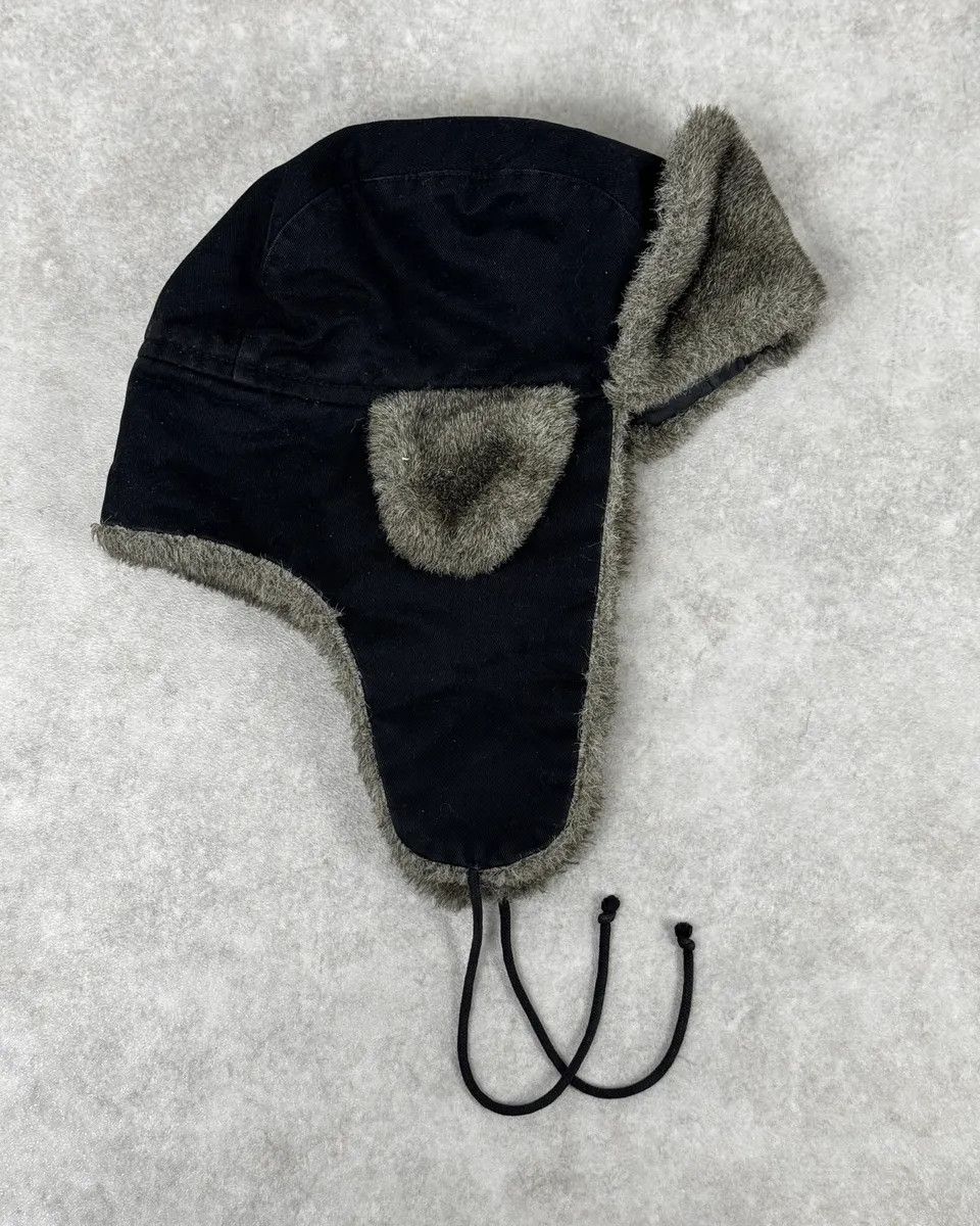 agnes b. 2000s Agnès B Black Fur Lined Chapka Hat Size ONE SIZE - 1 Thumbnail