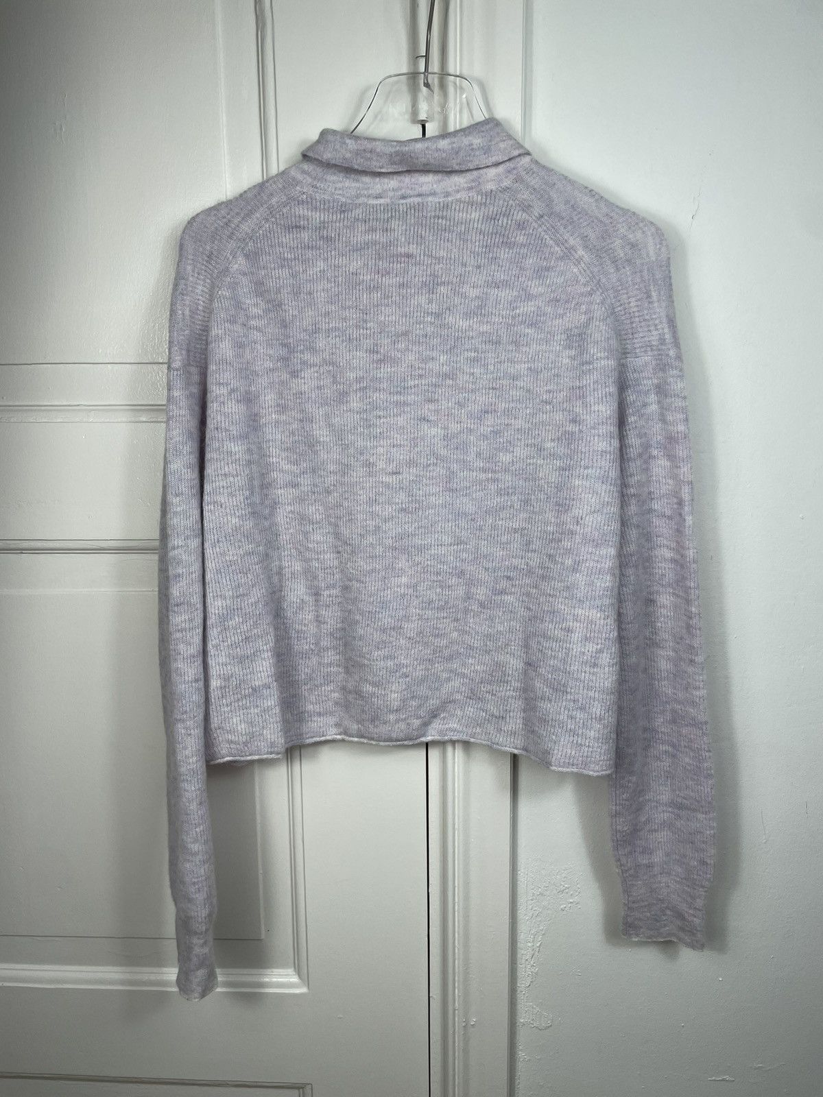Acne Studios × Designer *GRAIL* Acne Studios cropped knit lilac sweater top mohair Size M / US 6-8 / IT 42-44 - 2 Thumbnail