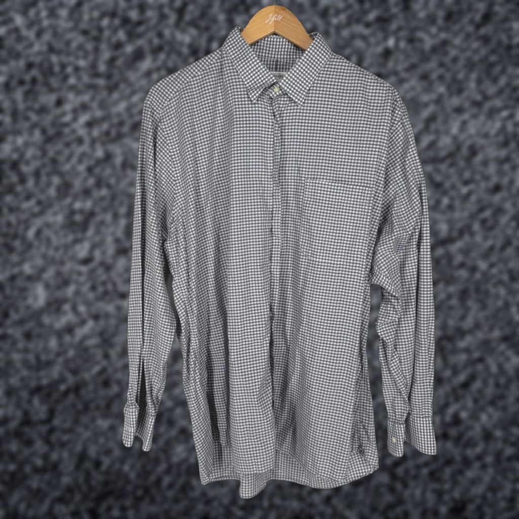 Vintage VINTAGE Gitman Bros Gingham Check Oxford Shirt Mens L 16.5 Black White Size US L / EU 52-54 / 3 - 1 Thumbnail