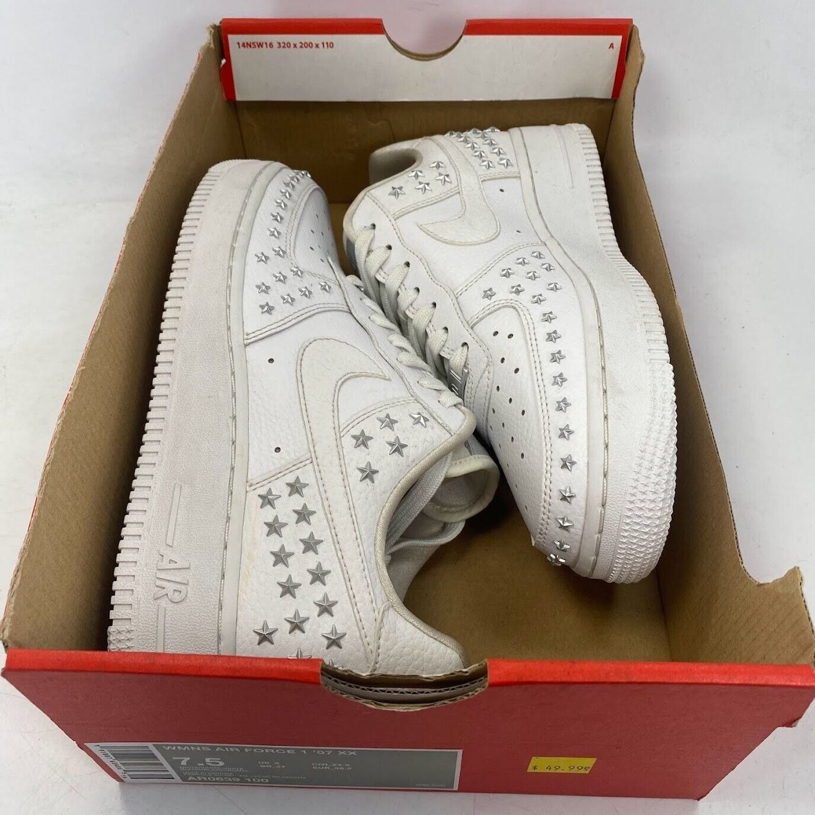Nike NEW Nike Air Force 1 '07 XX White Studded AR0639-100 Size US 7.5 / EU 40-41 - 10 Thumbnail