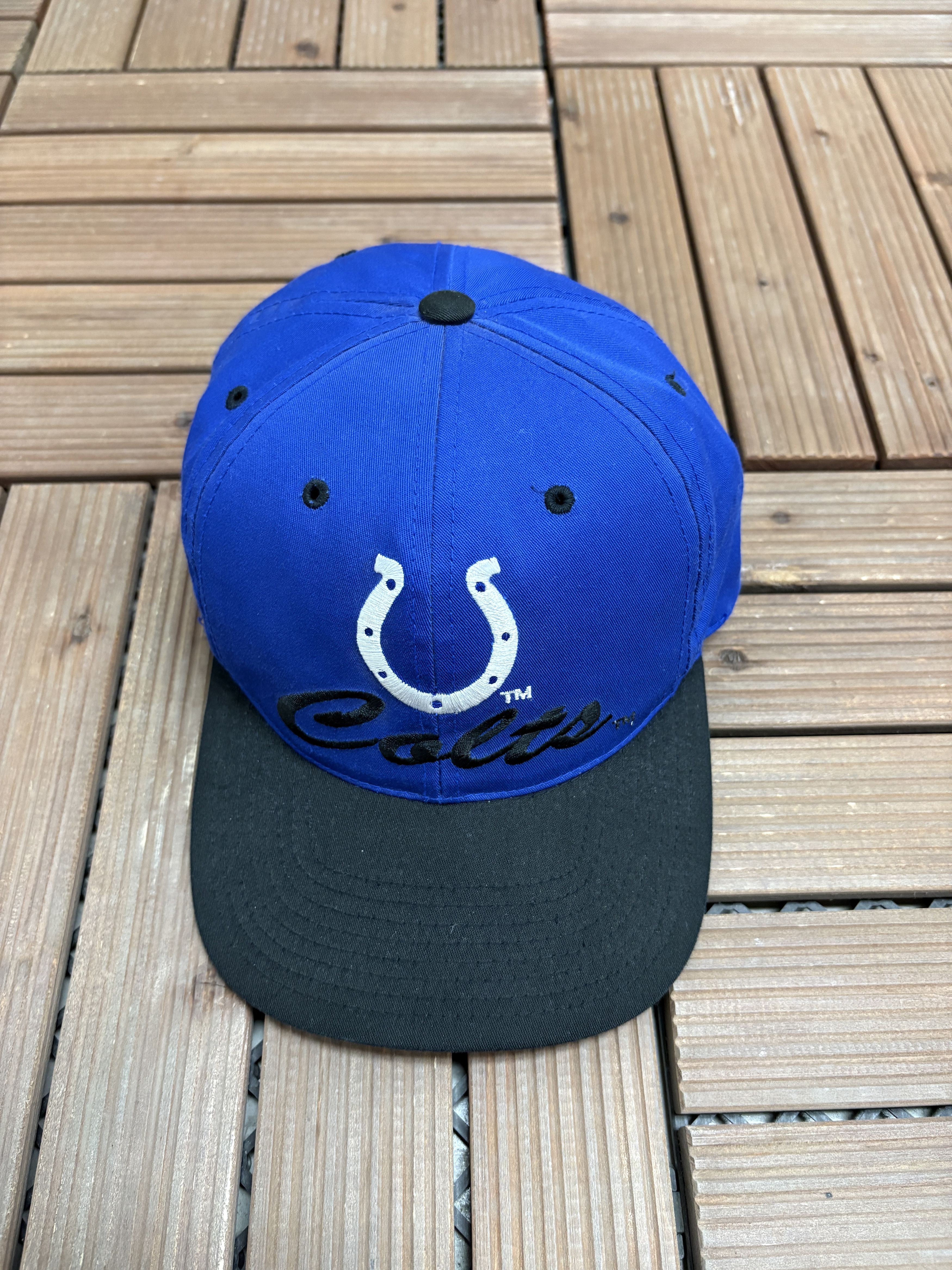 Vintage Indianapolis Colts Embroidered Vintage Blue Snap Back Hat Size ONE SIZE - 2 Thumbnail