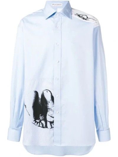JW Anderson JW ANDERSON Durer Feet Shirt In Blue size 48 Size US M / EU 48-50 / 2 - 12 Thumbnail