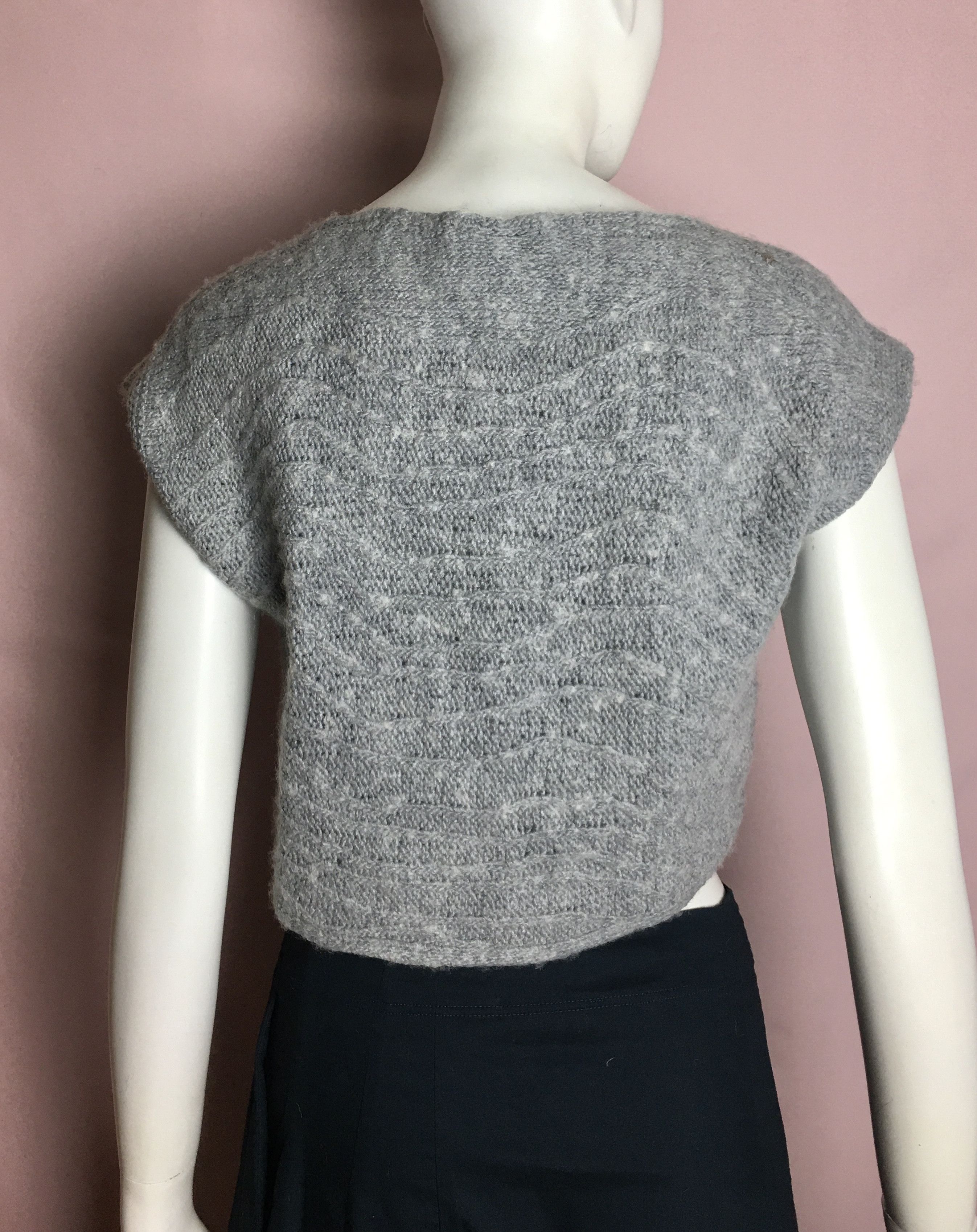 Cop Copine Cop Copine LAUNTER Short Sleeve Cropped Knit Sweater Sz S Size S / US 4 / IT 40 - 4 Thumbnail