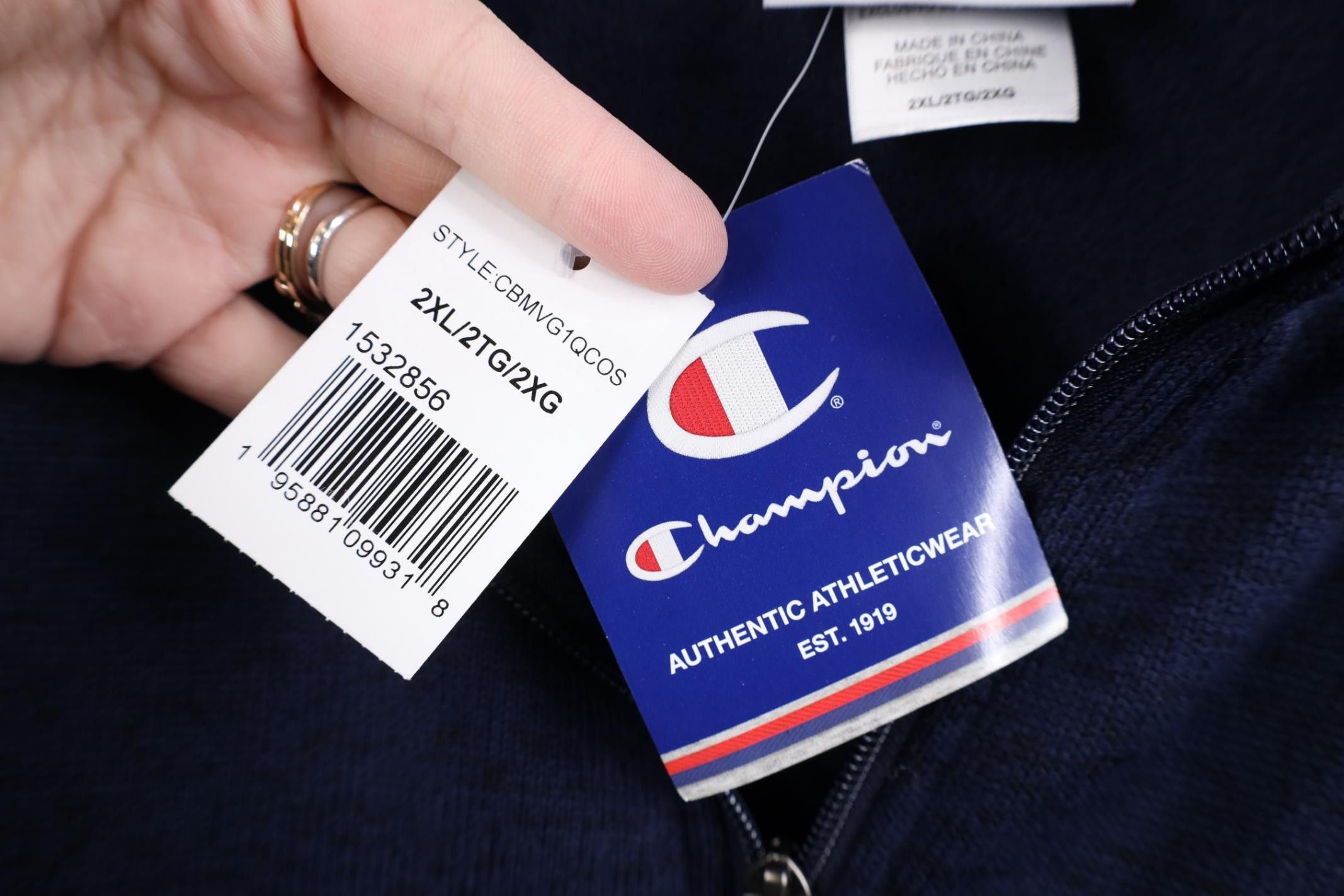 Champion Deadstock Y2K Champion University Knit 1/4 Zip Sweater Blue Size US XXL / EU 58 / 5 - 12 Thumbnail
