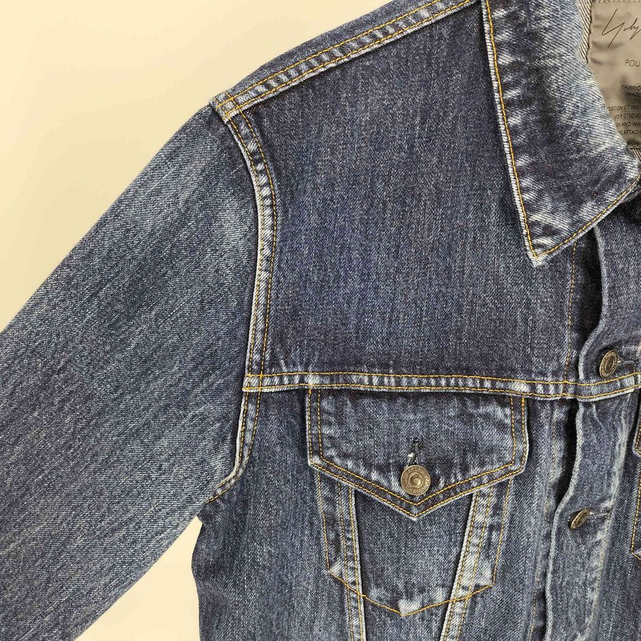 Yohji Yamamoto Yohji Yamamoto POUR HOMME 24AW SP 14OZ DENIM BUTTON jacket Size US L / EU 52-54 / 3 - 3 Thumbnail